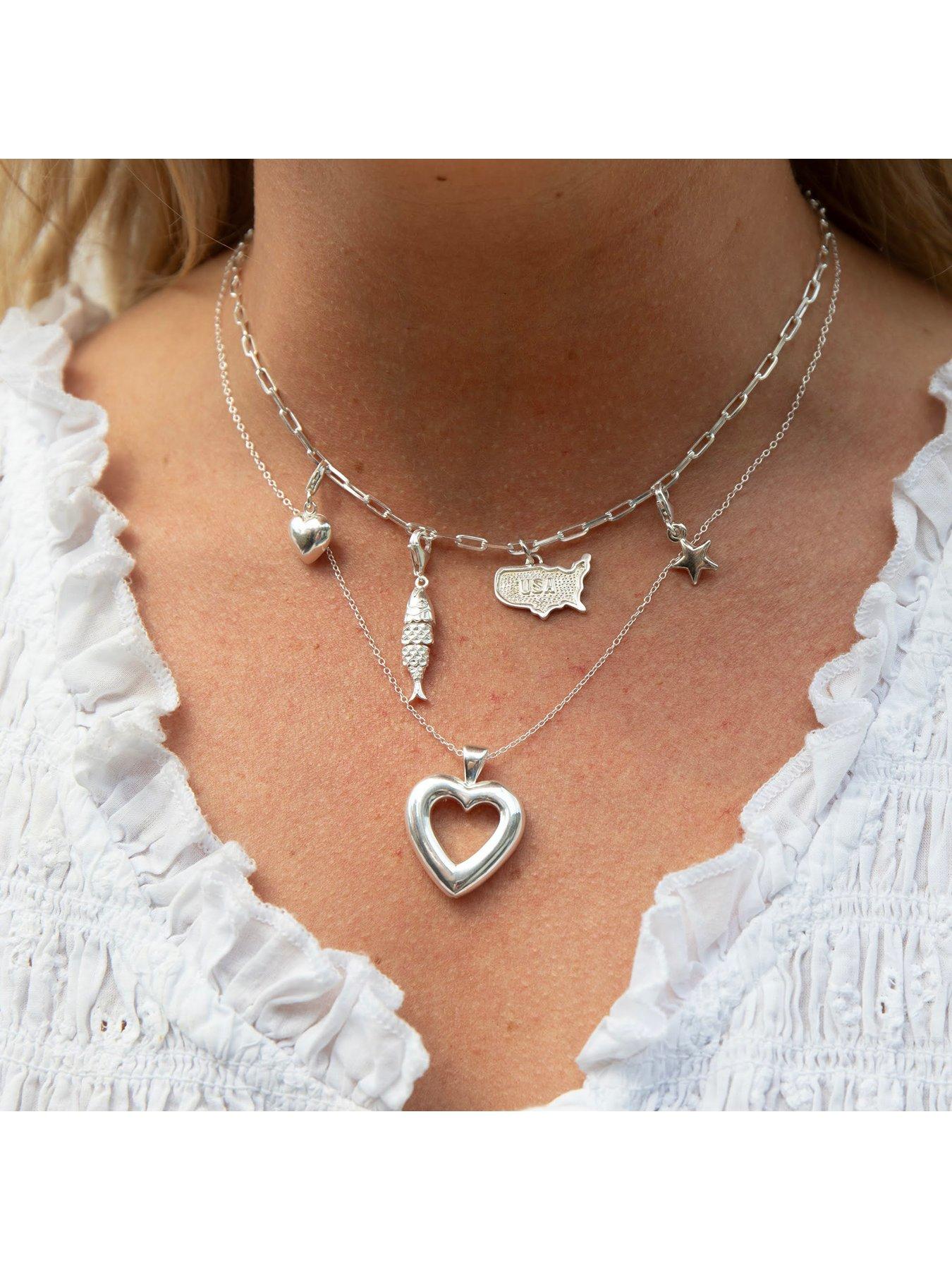 Image 2 of 4 of Seol + Gold Sterling Silver Puffed Heart Pendant
