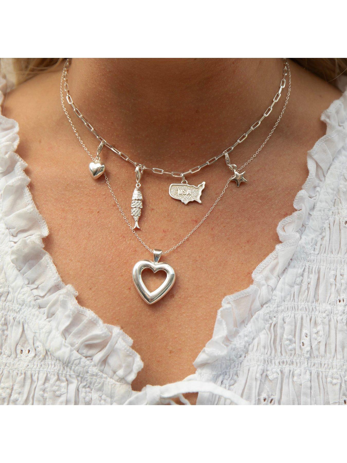 Image 3 of 4 of Seol + Gold Sterling Silver Puffed Heart Pendant
