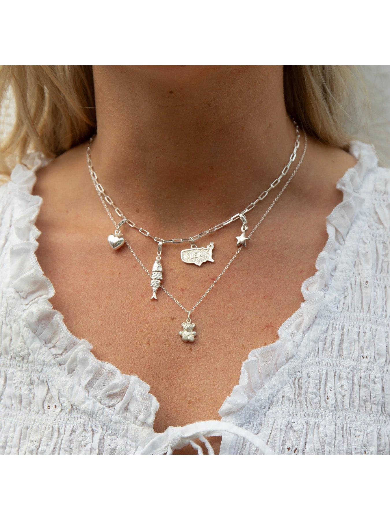 Image 3 of 4 of Seol + Gold Sterling Silver Teddy Charm Necklace