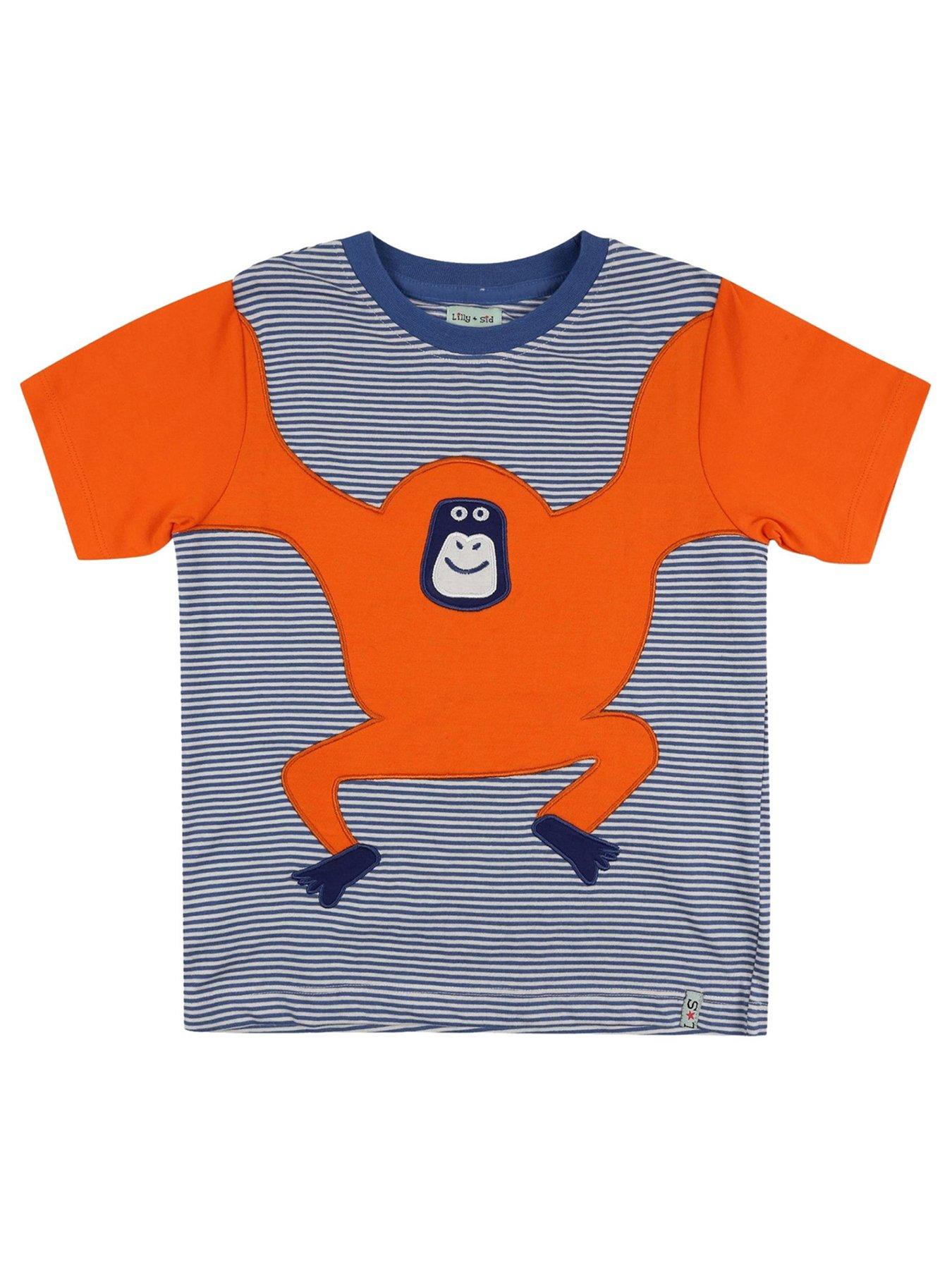 Lilly + Sid Boys Multicoloured Ape Applique T-Shirt - Multi