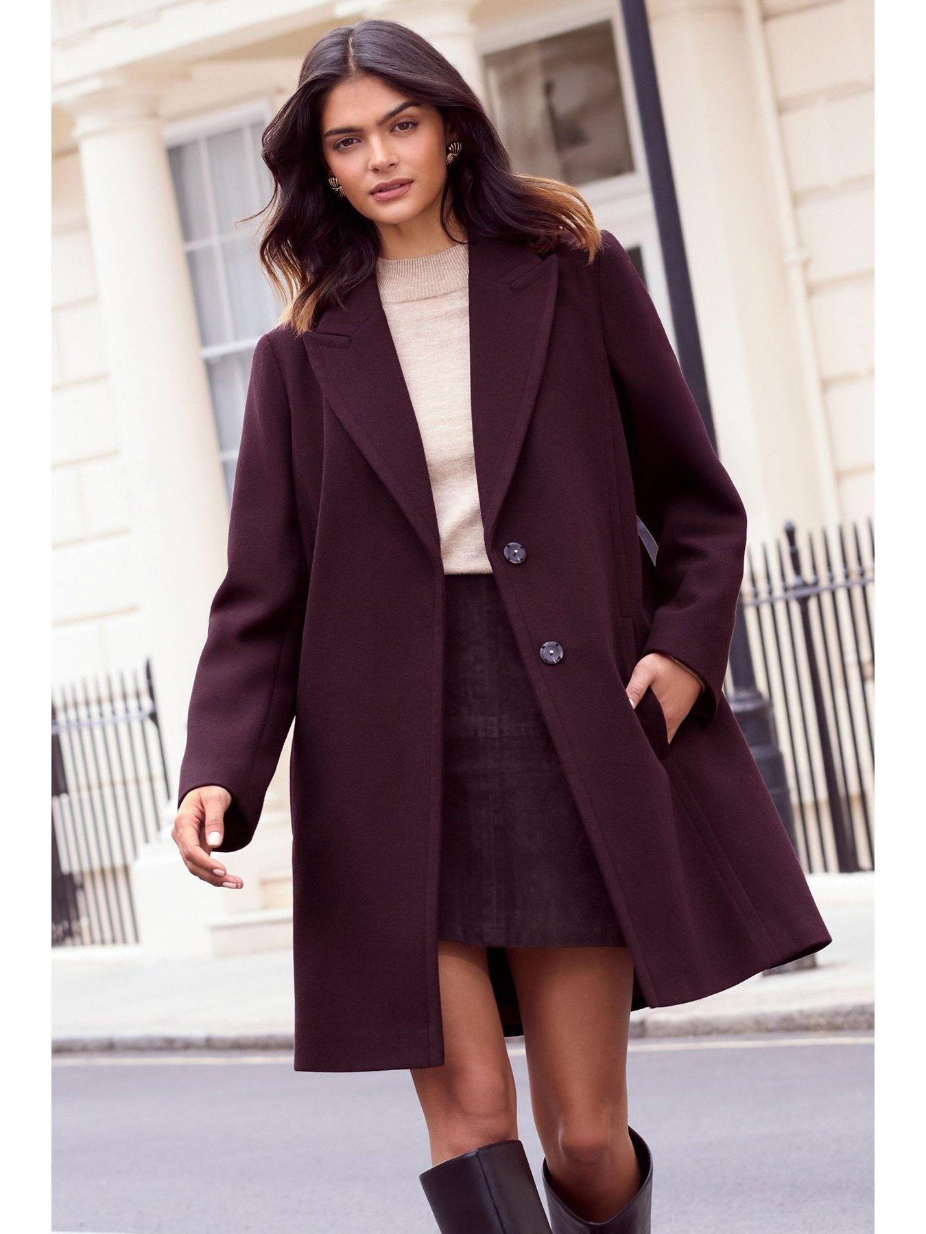 Image 3 of 4 of Friends Like These Tailored Single Button Coat - Burgundy Red