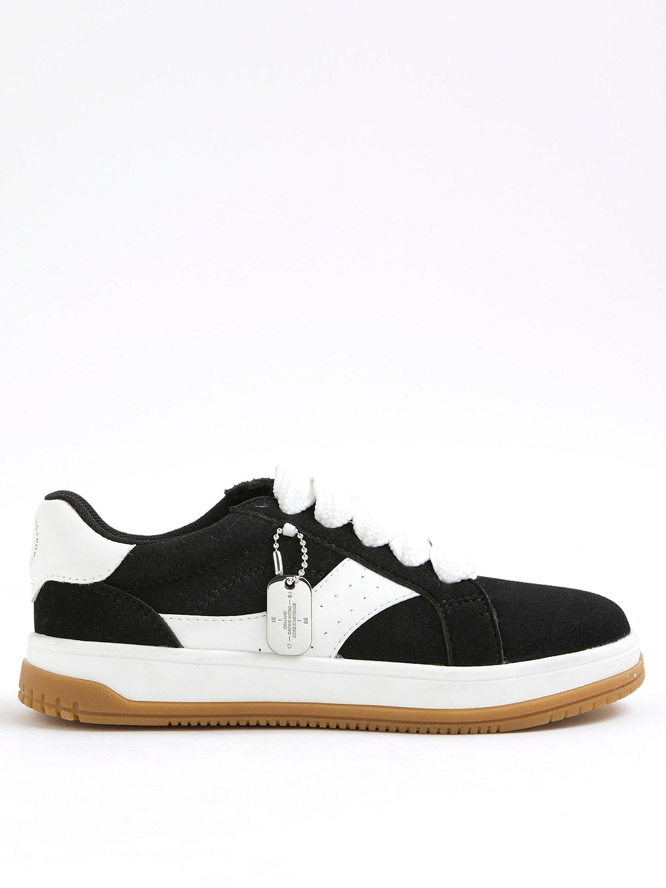 River Island Older Boys Lace Up Trainers - Black