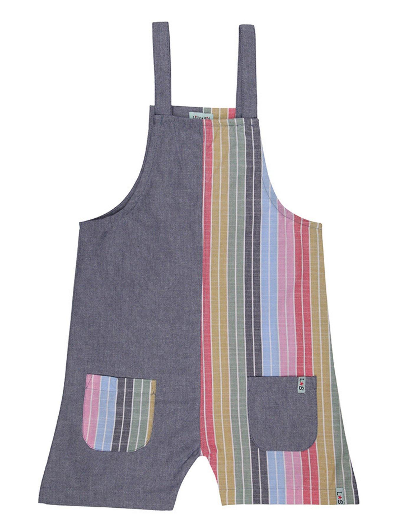Lilly + Sid Girls Multicoloured Rainbow Stripe Print Playsuit - Multi