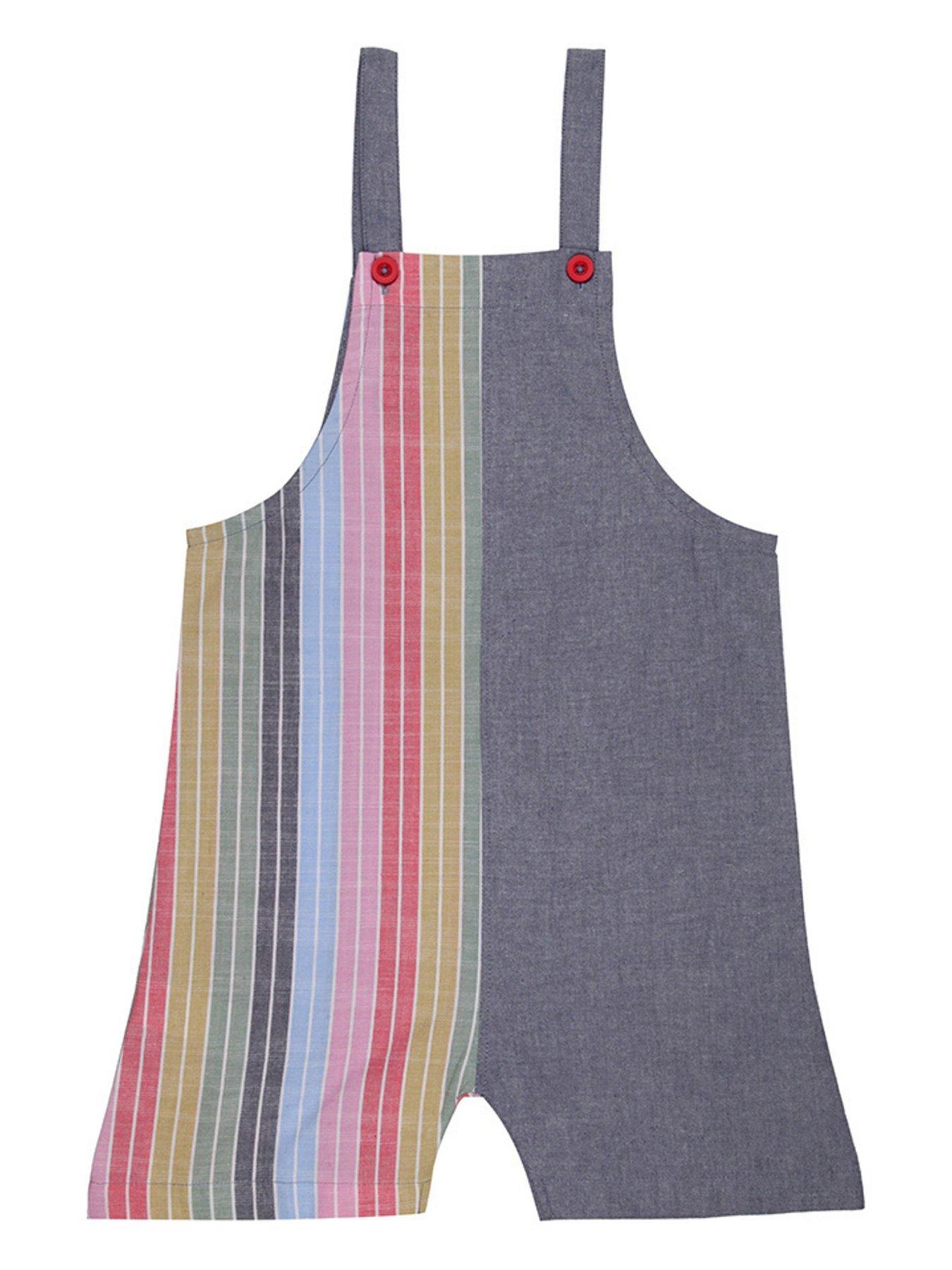 lilly-sid-girls-multicoloured-rainbow-stripe-print-playsuit-multiback