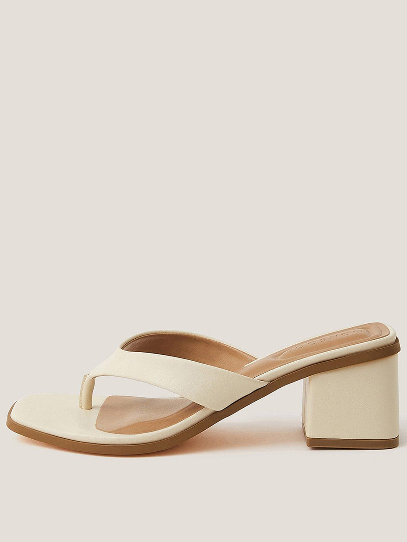 Monsoon Tilly Toe Post Mule - Cream