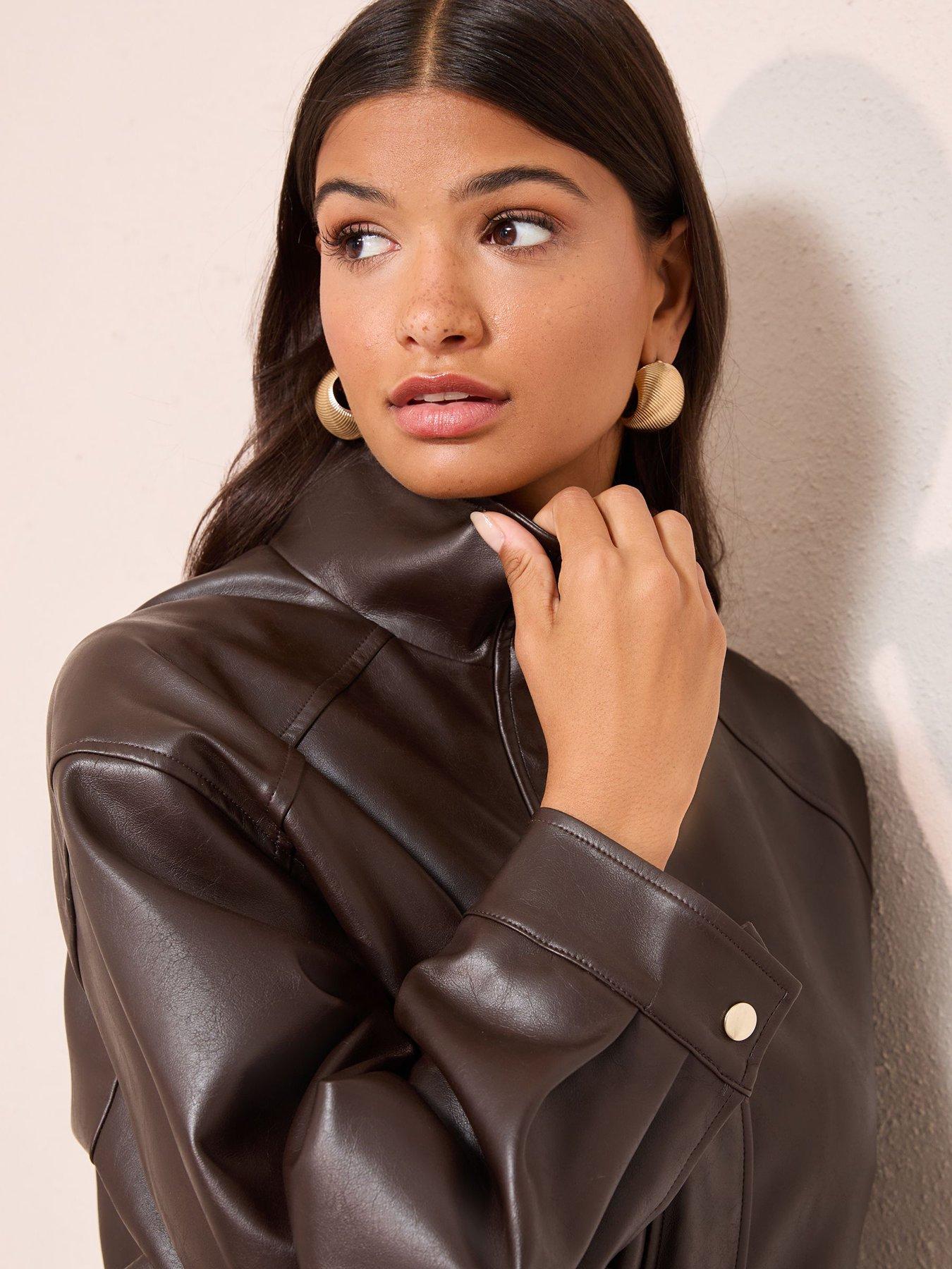 friends-like-these-pu-funnel-neck-bomber-jacket-chocolate-brownoutfit