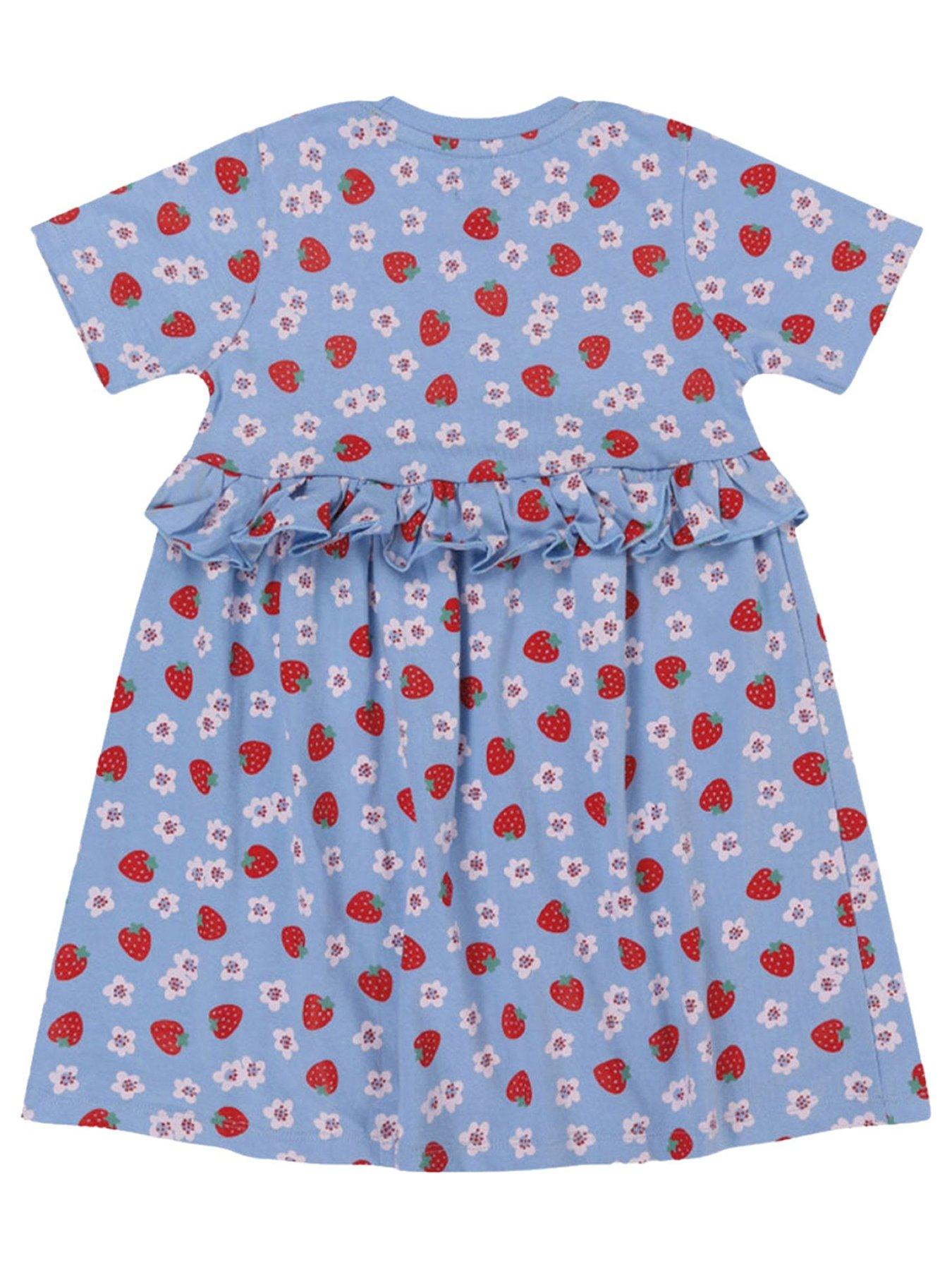lilly-sid-girls-strawberry-print-dress-blueback