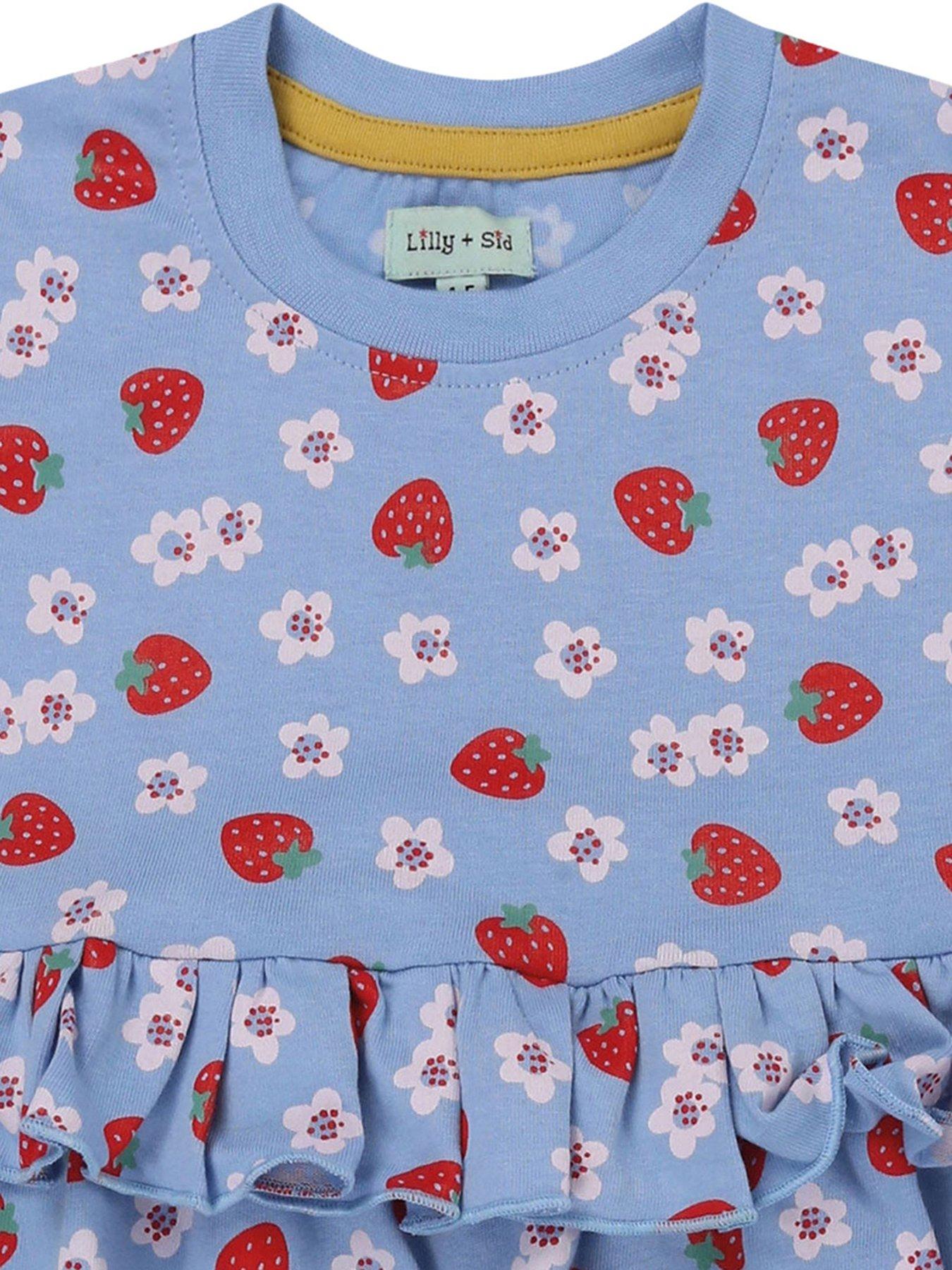 lilly-sid-girls-strawberry-print-dress-blueoutfit