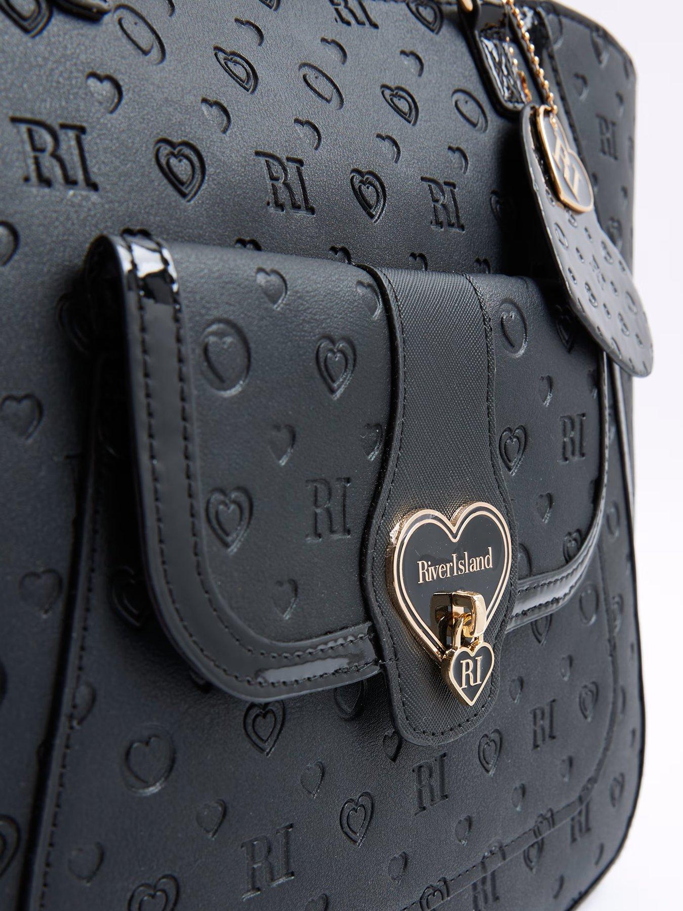 Image 2 of 5 of River Island Older Girls Pu Winged Shopper Bag - Black