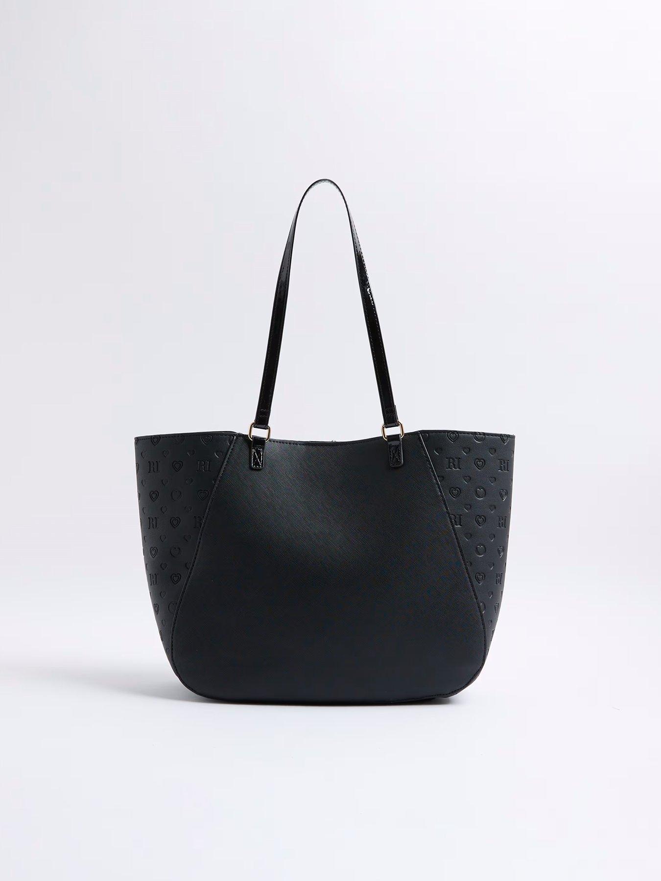 Image 4 of 5 of River Island Older Girls Pu Winged Shopper Bag - Black