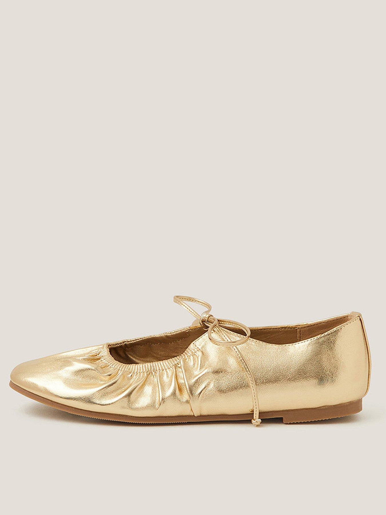 Monsoon Lola Bow Slingback - Gold