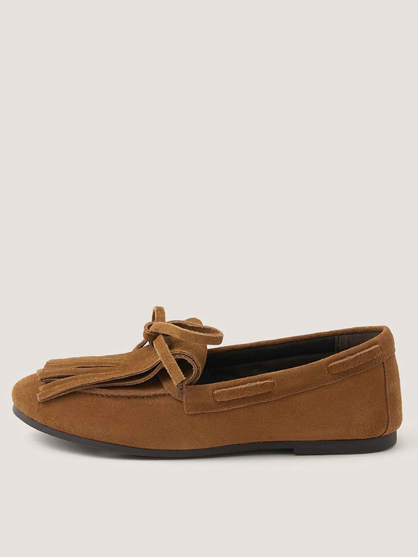 Monsoon Sara Suede Moccasin - Tan