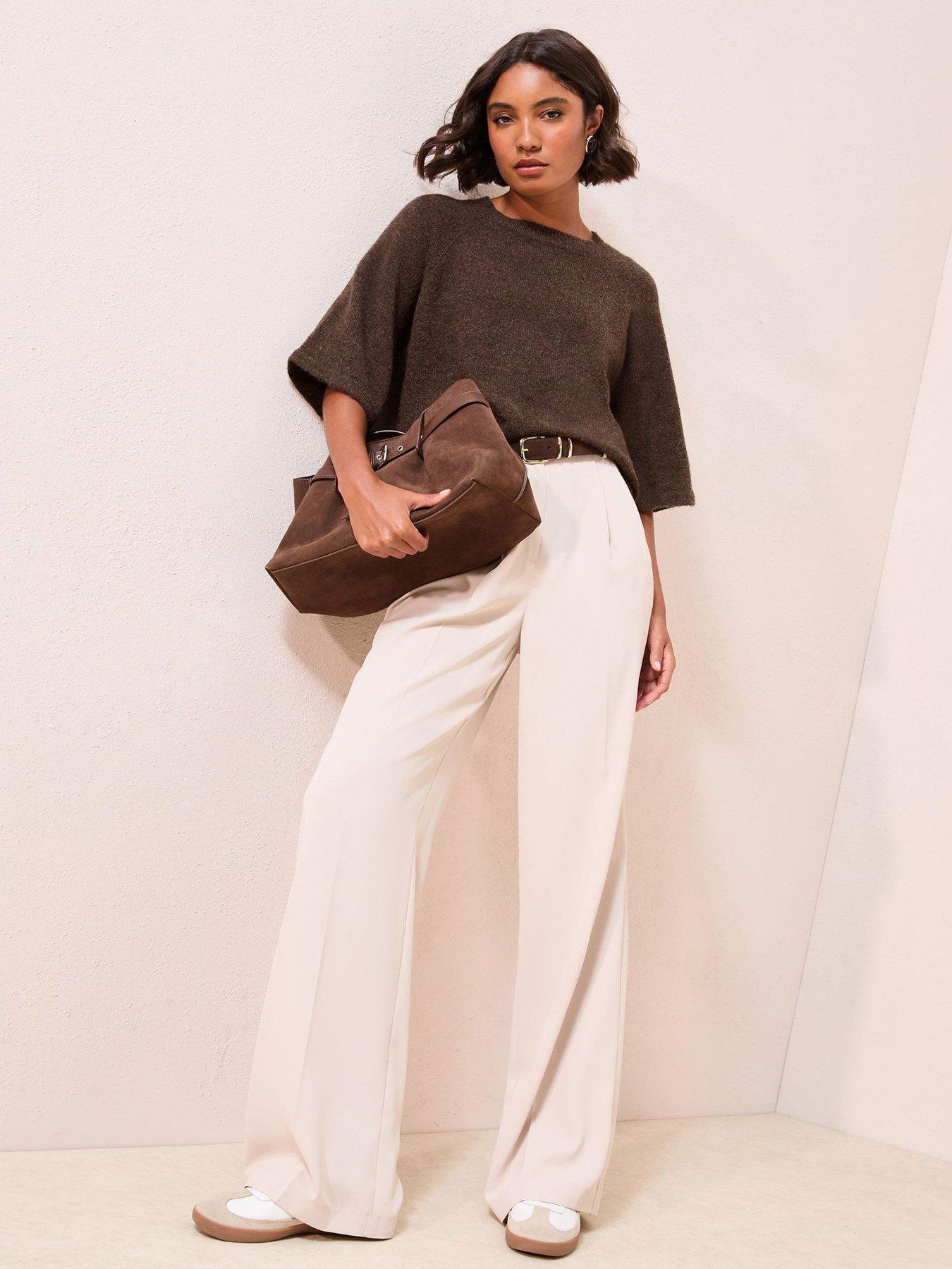 Friends Like These Crew Neck Knit Top - Brown