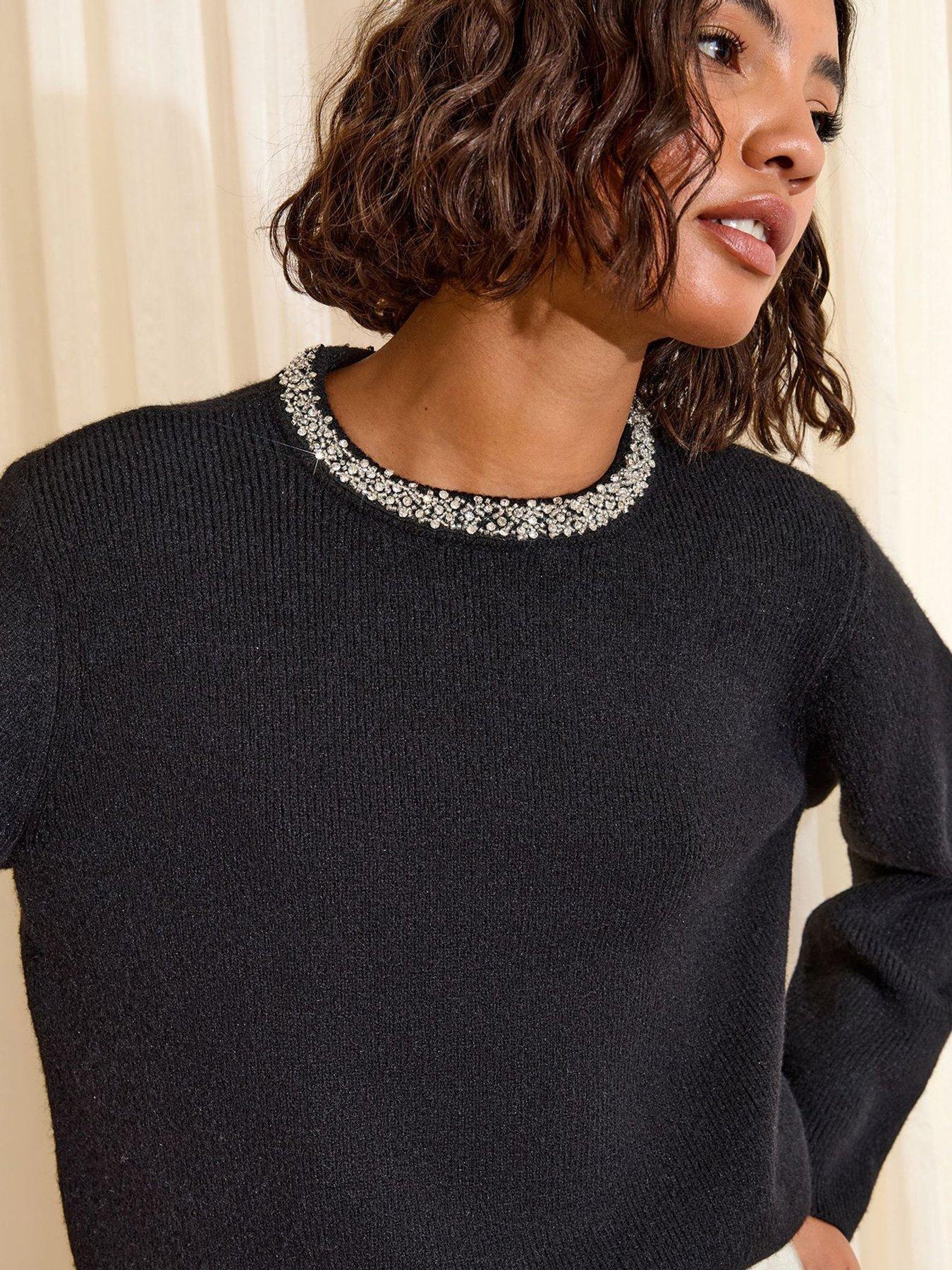 friends-like-these-embellished-crew-neck-jumper-blackoutfit