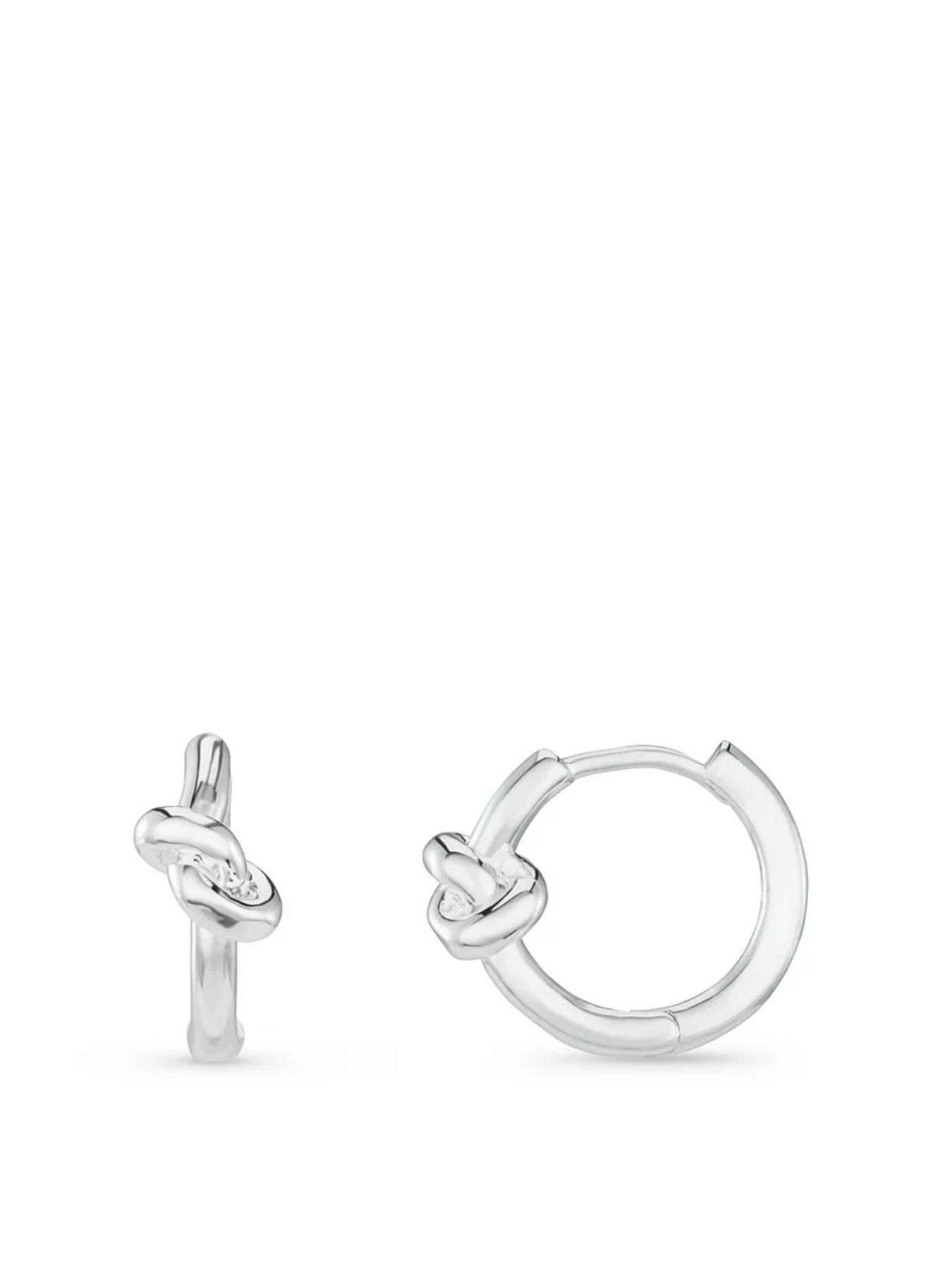 Orelia Polished Knot Huggie Hoop