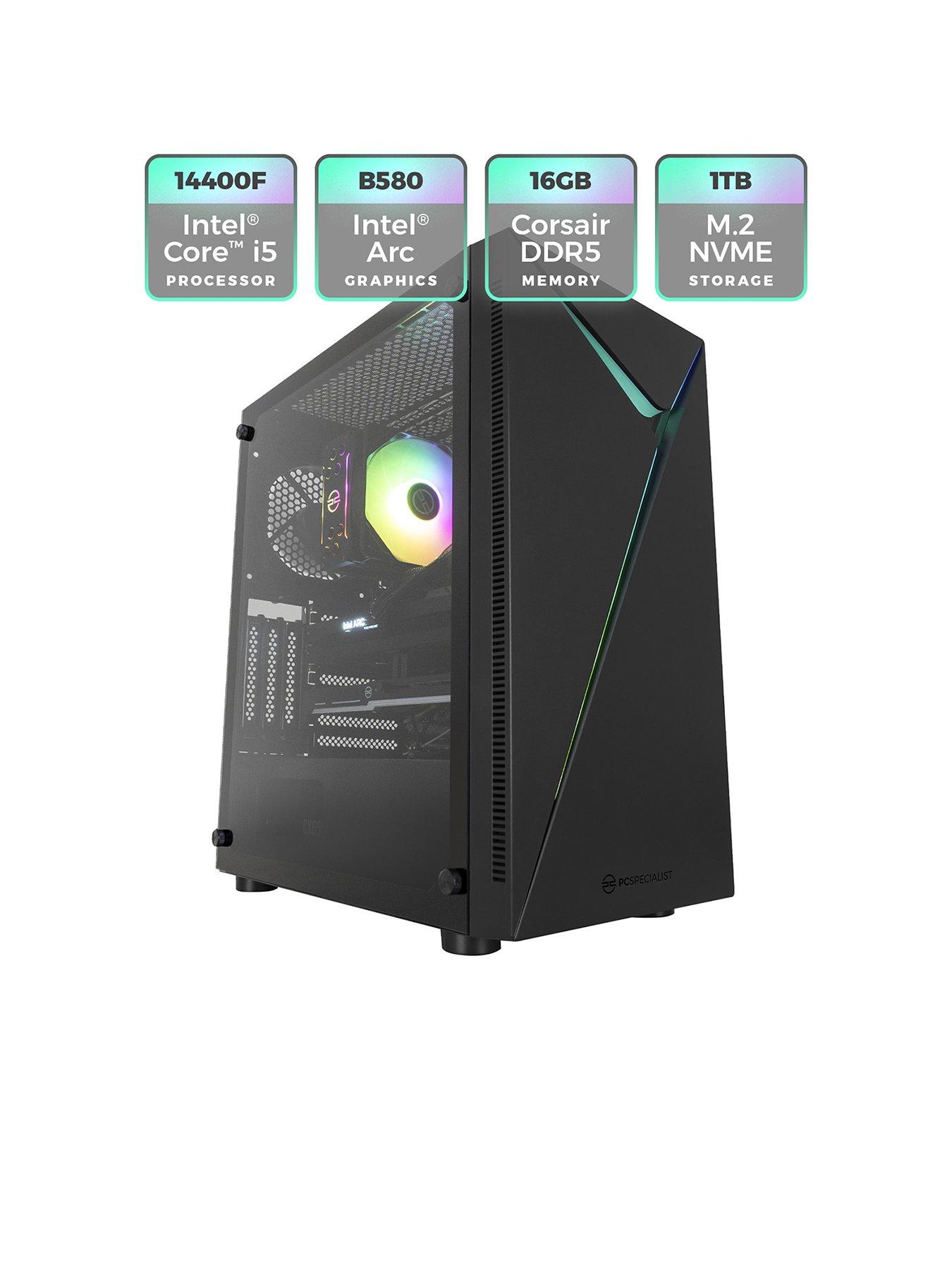 pcspecialist-cypher-10-gaming-desktop--nbsp12gb-intel-arc-b580nbspintel-core-i5nbsp16gb-ramnbsp1tb-ssd--nbspblackstillFront