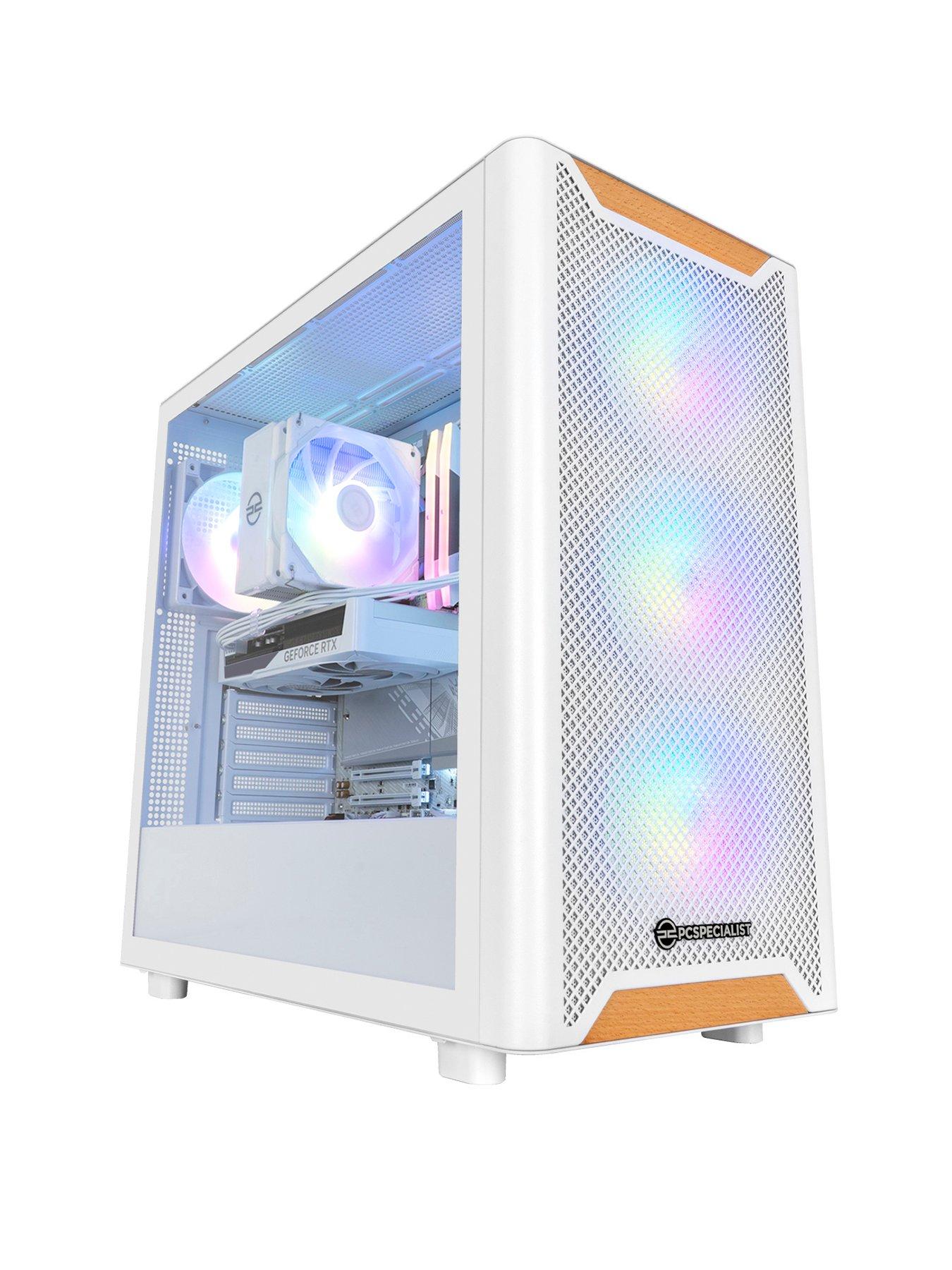 Image 1 of 8 of PCSpecialist Fusion Luna 10 Gaming Desktop - GeForce RTX 5060,&nbsp;AMD Ryzen 5,&nbsp;32GB RAM, 1TB SSD -&nbsp;White