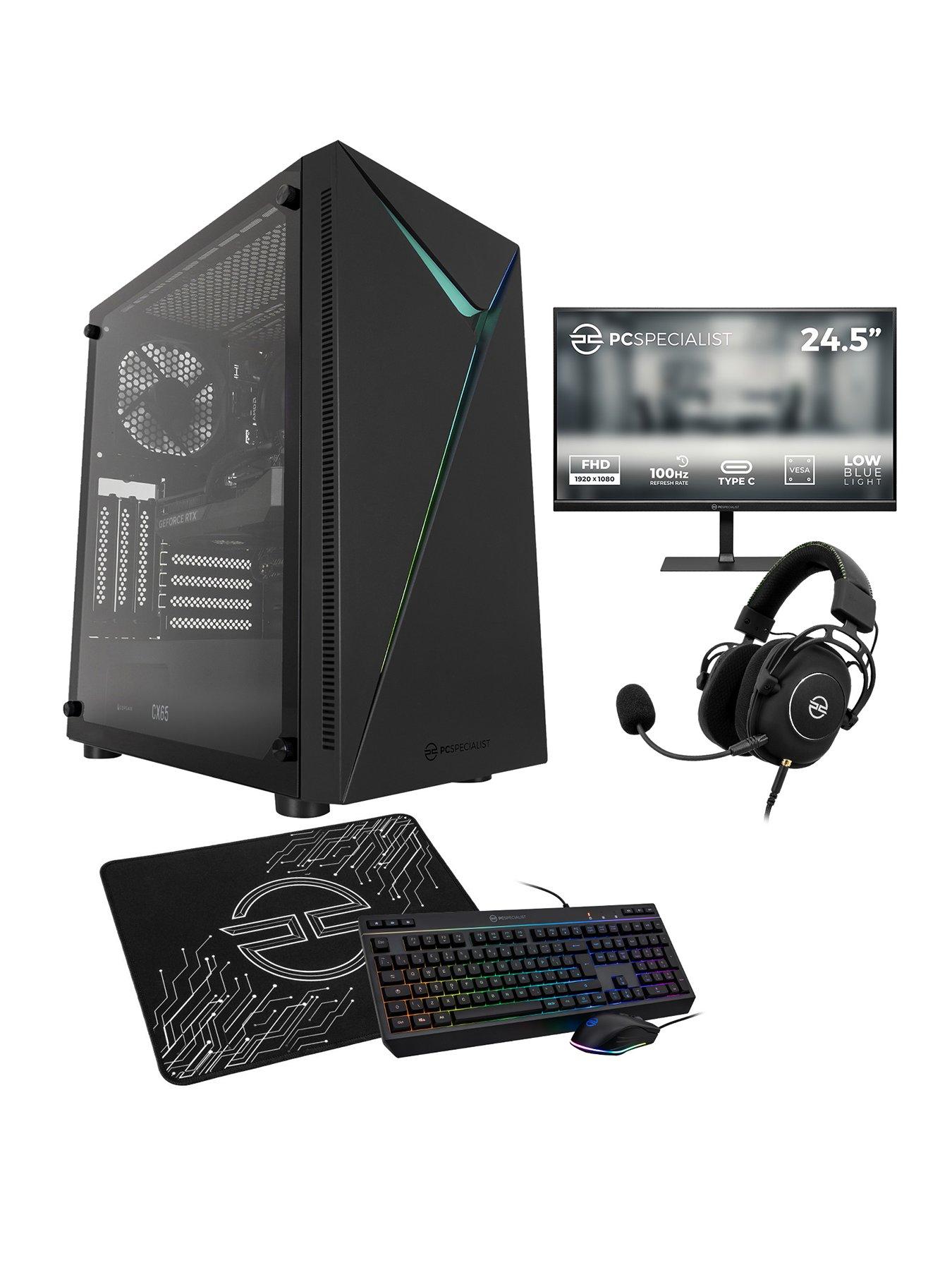 PCSpecialist Fusion 32 Gaming Bundle GeForce RTX 5060 Ti AMD Ryzen 5 16GB 1TB Black