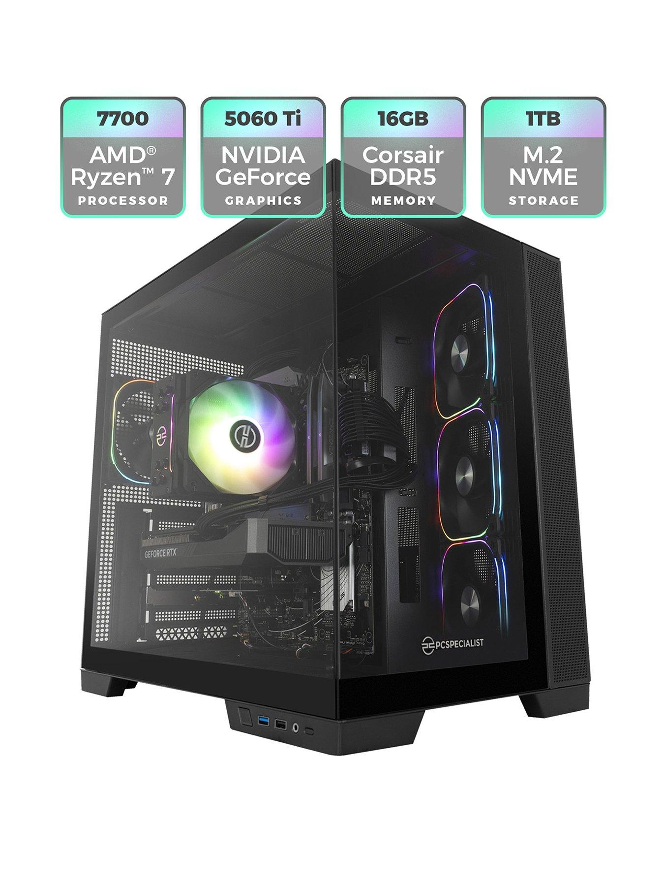 undefined Fusion 40 GeForce RTX 5060 Ti AMD Ryzen 7 16GB 1TB Black