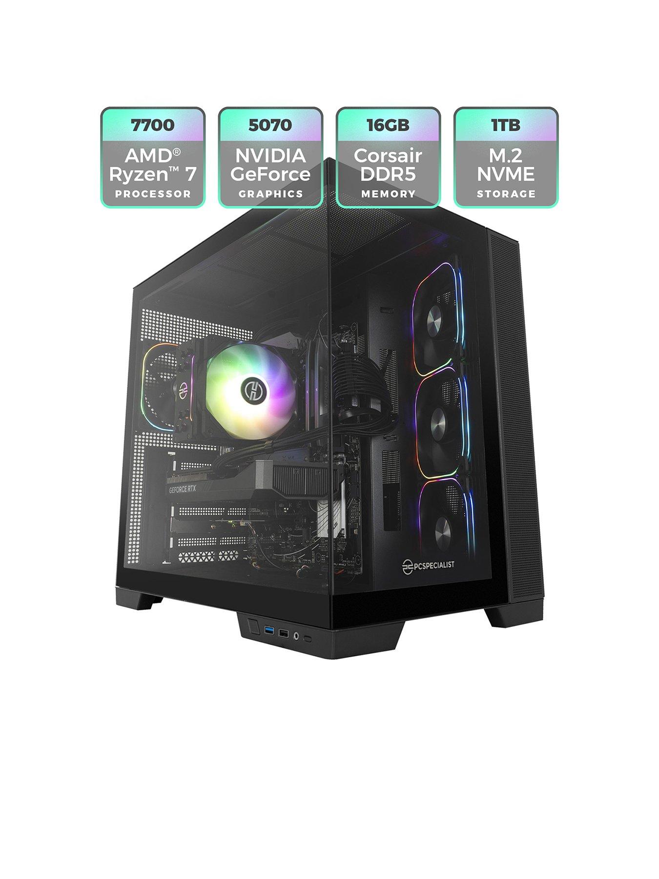 pcspecialist-fusion-45-gaming-desktop--nbspgeforce-rtx-5070nbspamd-ryzen-7nbsp16gbnbsp-ram-1tb-ssd--nbspblackstillFront