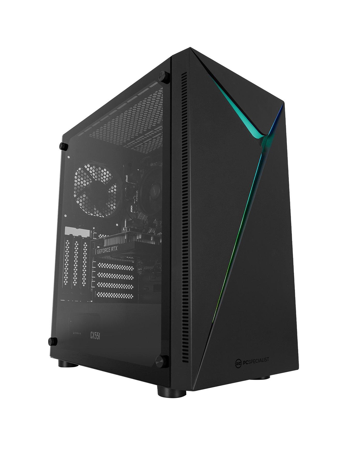 undefined Fusion 20 Gaming Desktop - GeForce RTX 3050, AMD Ryzen 5, 16GB RAM, 1TB SSD - Black