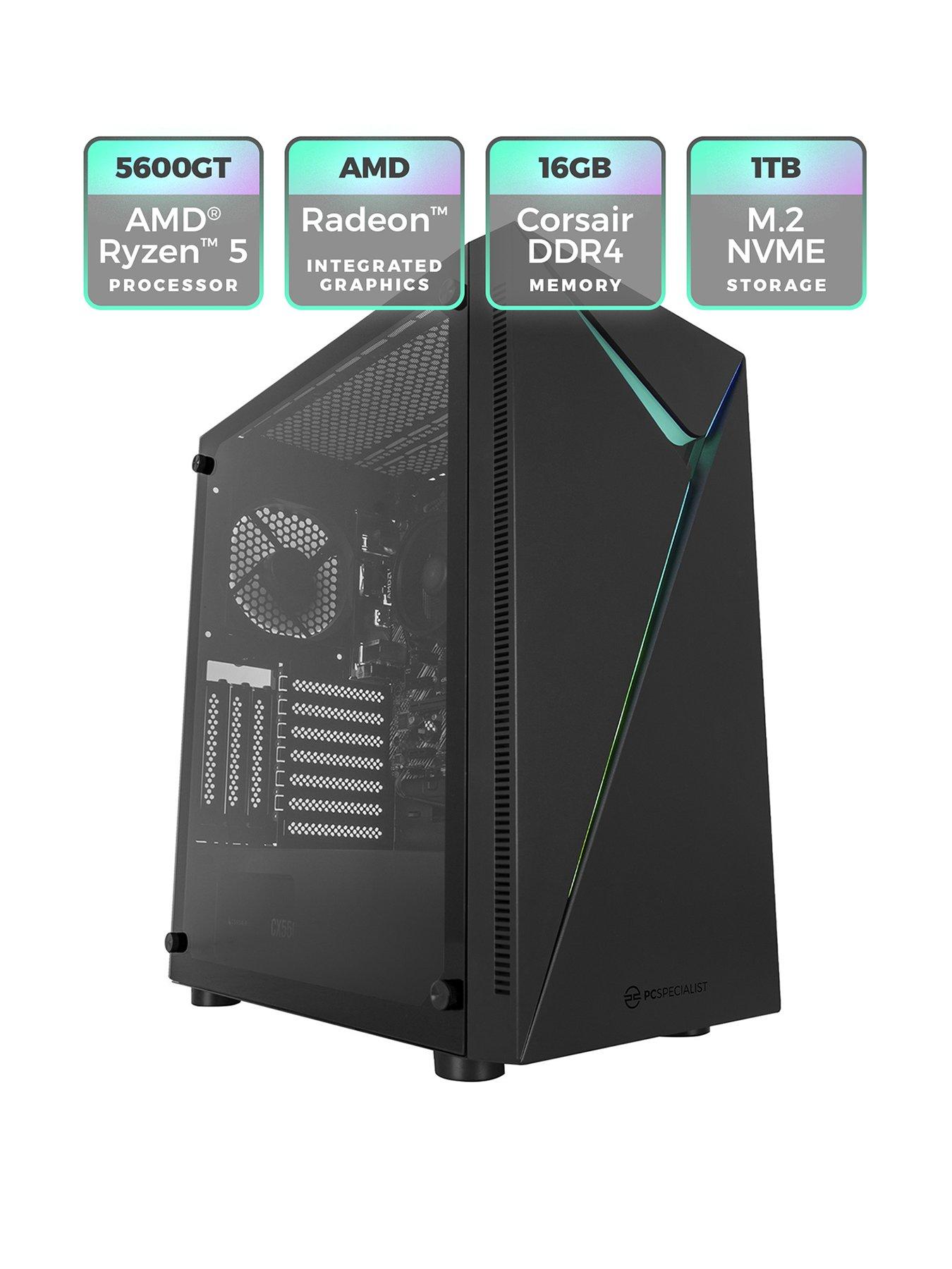 undefined Fusion 15 Gaming Desktop - AMD Ryzen 5 - 16GB - 1TB - Black