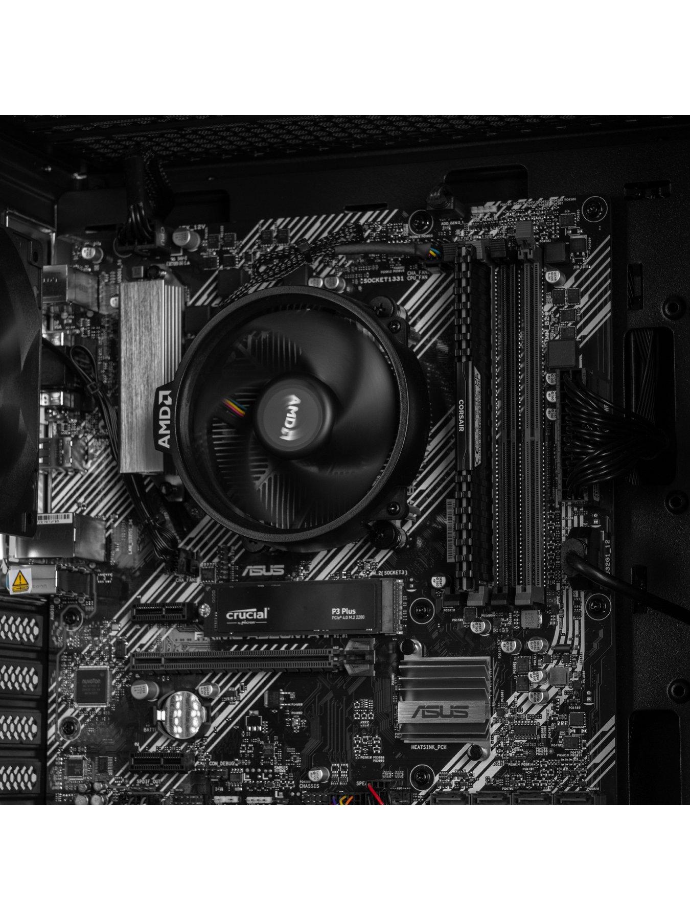 PCSpecialist Fusion 10 Gaming Desktop (AMD Ryzen 5, 8GB RAM, 512GB SSD ...