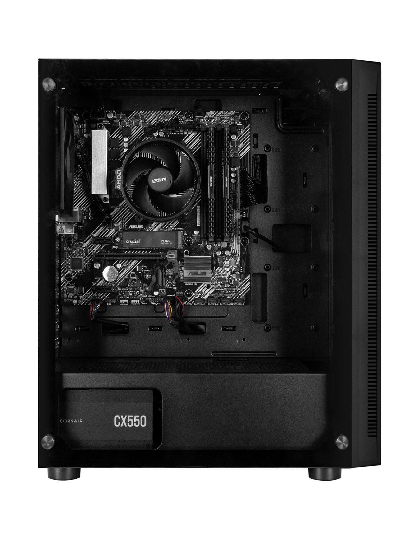 Image 2 of 7 of PCSpecialist Fusion 15 Gaming Desktop (AMD Ryzen 5, 16GB RAM, 1TB SSD) Bundle with &nbsp;with 24.5in FHD Monitor, Headset, Keyboard, Mouse &amp; Mat