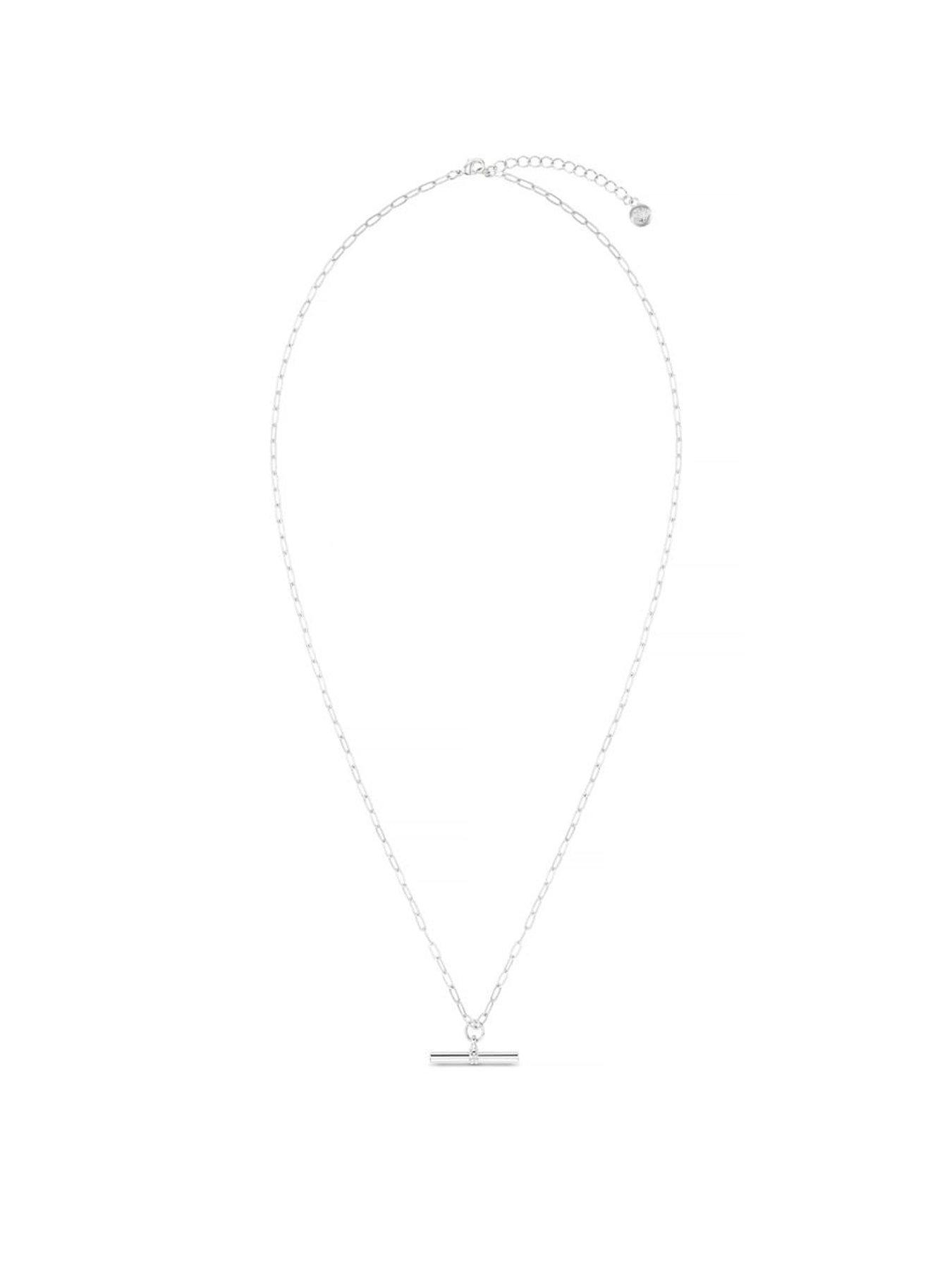 Orelia Chunky T-Bar Mid Length Necklace