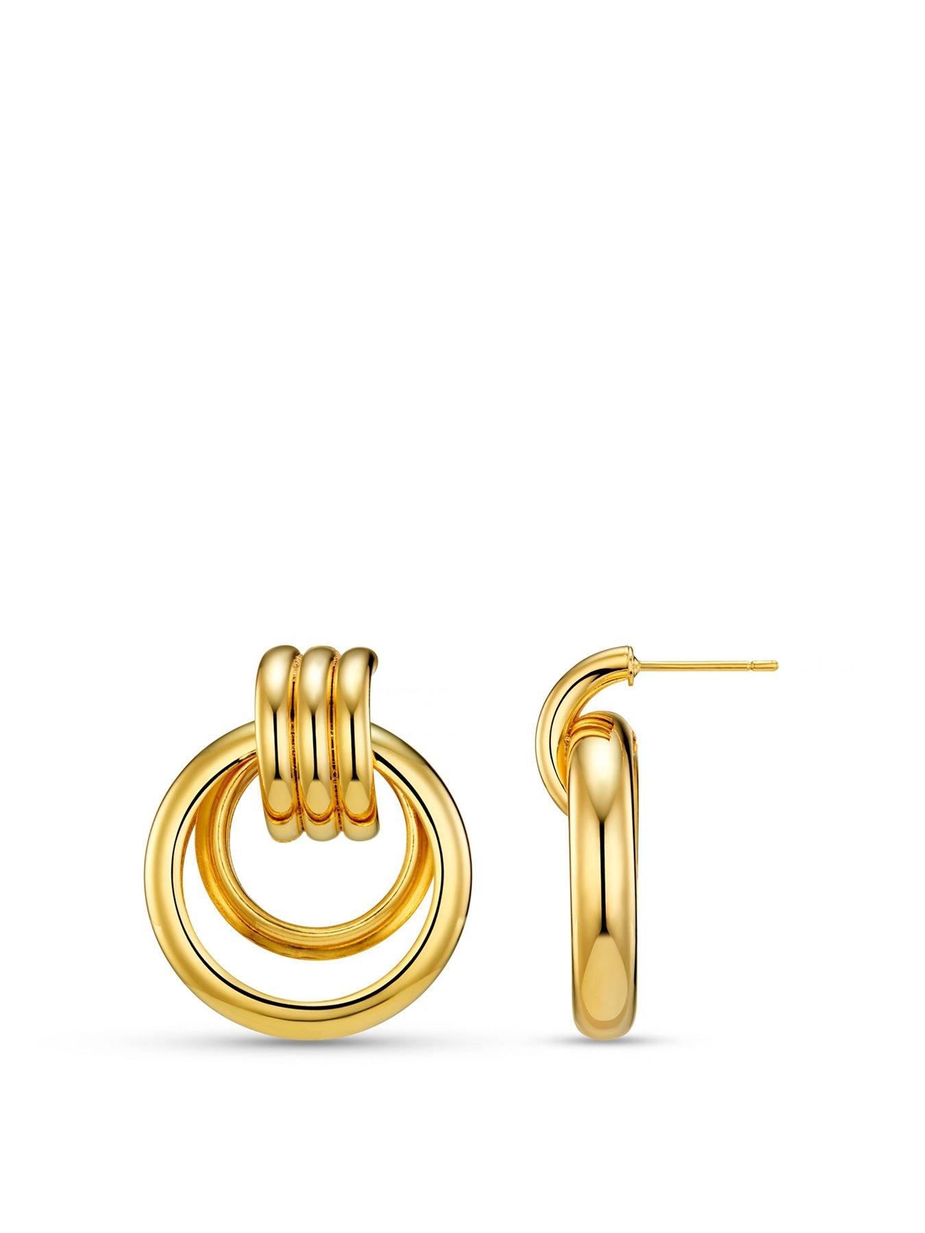 orelia-statement-open-interlocking-hoop-earrings-goldfront