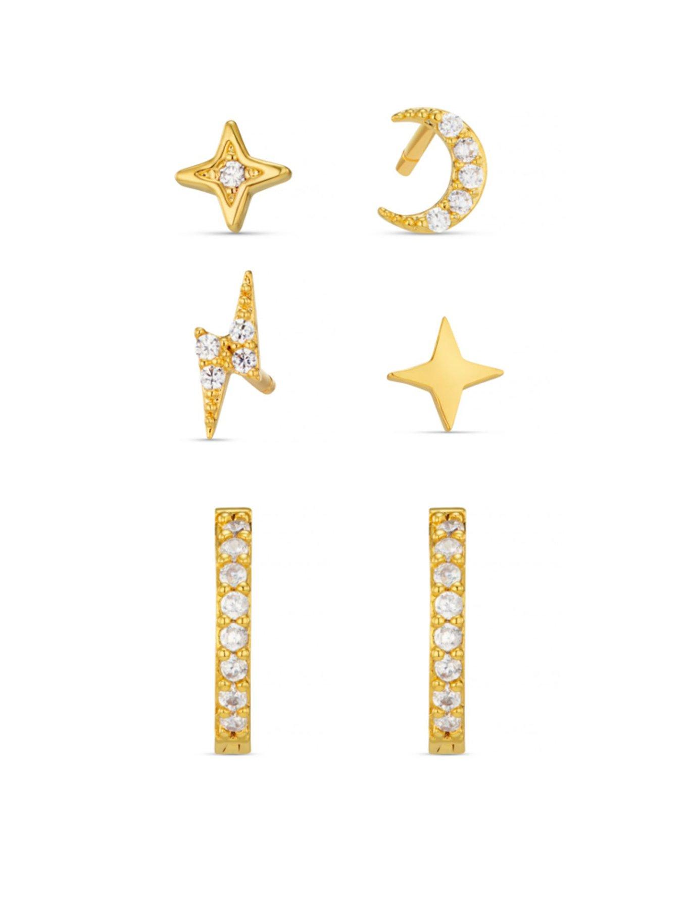 orelia-mixed-celestial-stud-amp-pave-micro-hoop-pack-gold