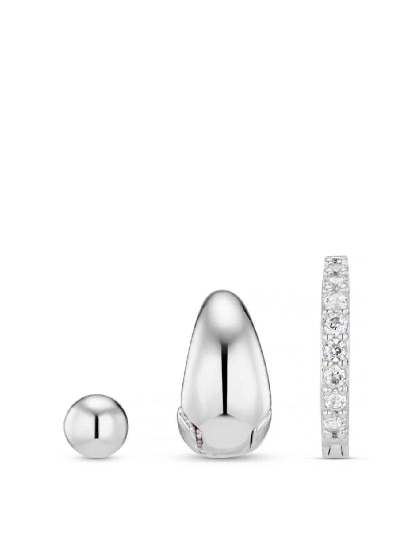 Orelia Micro Hoop Ear Party - Silver