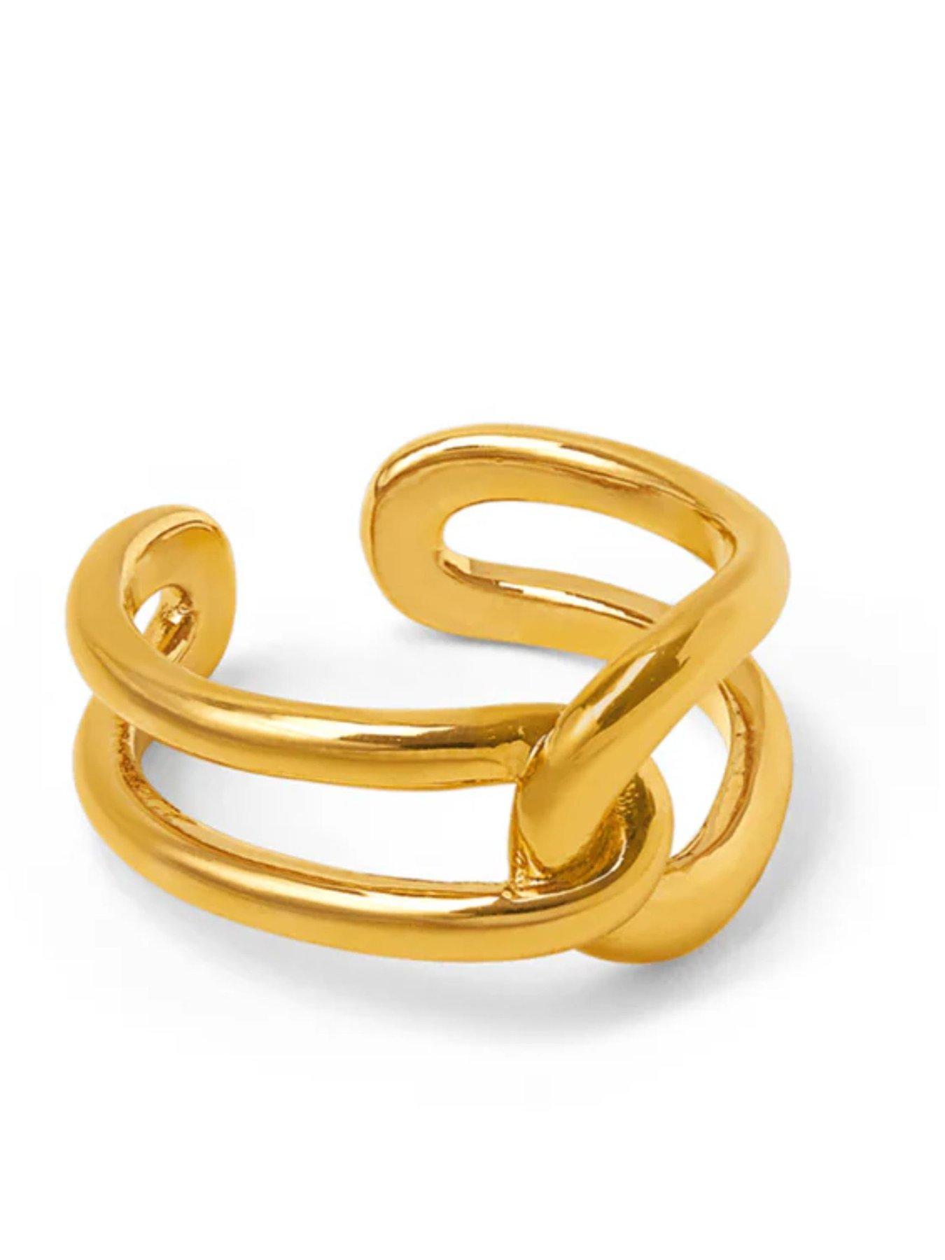 orelia-interlocking-open-plated-adjustable-ring-goldfront