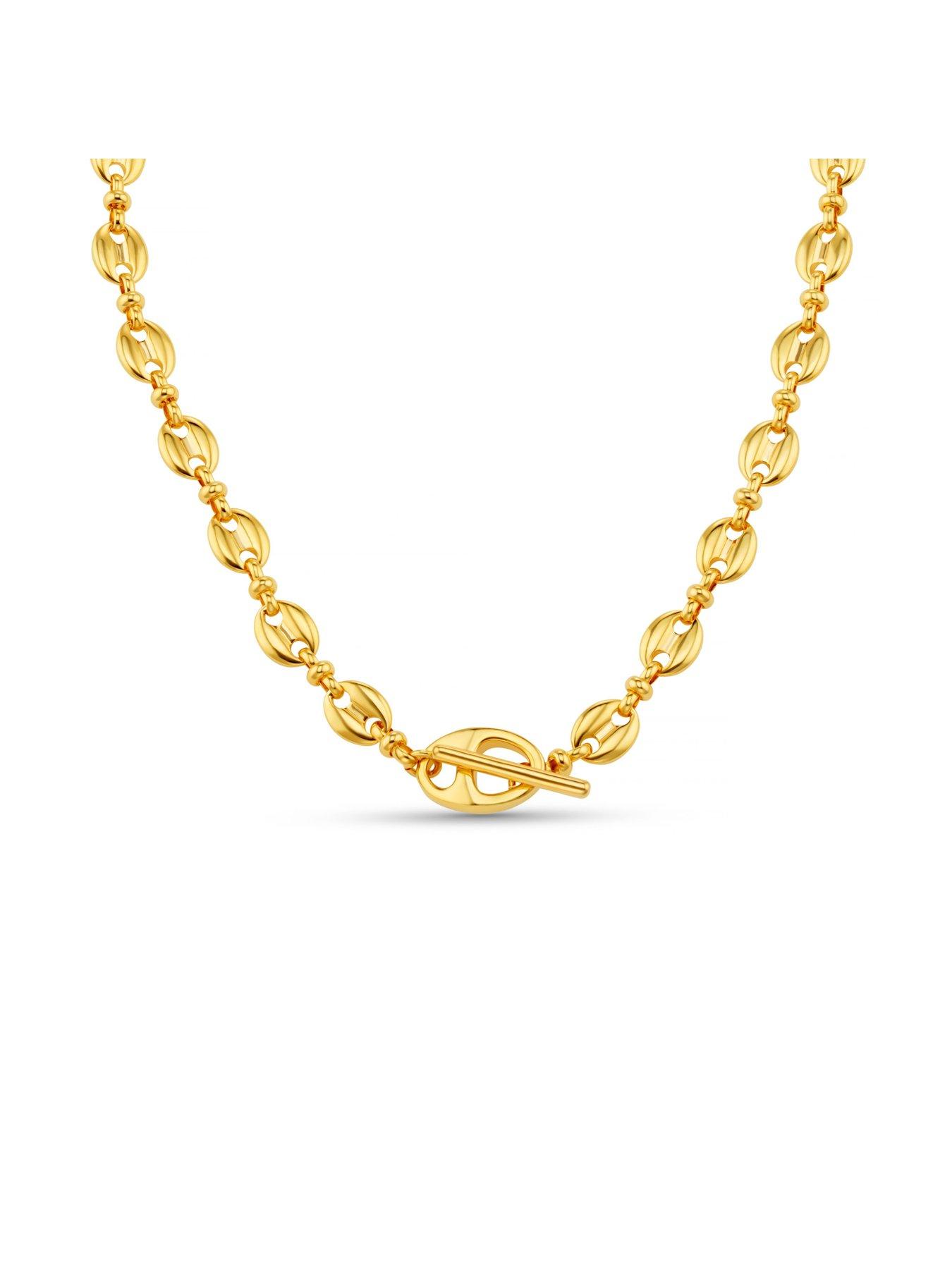 orelia-mariner-chain-t-bar-necklace-goldstillFront