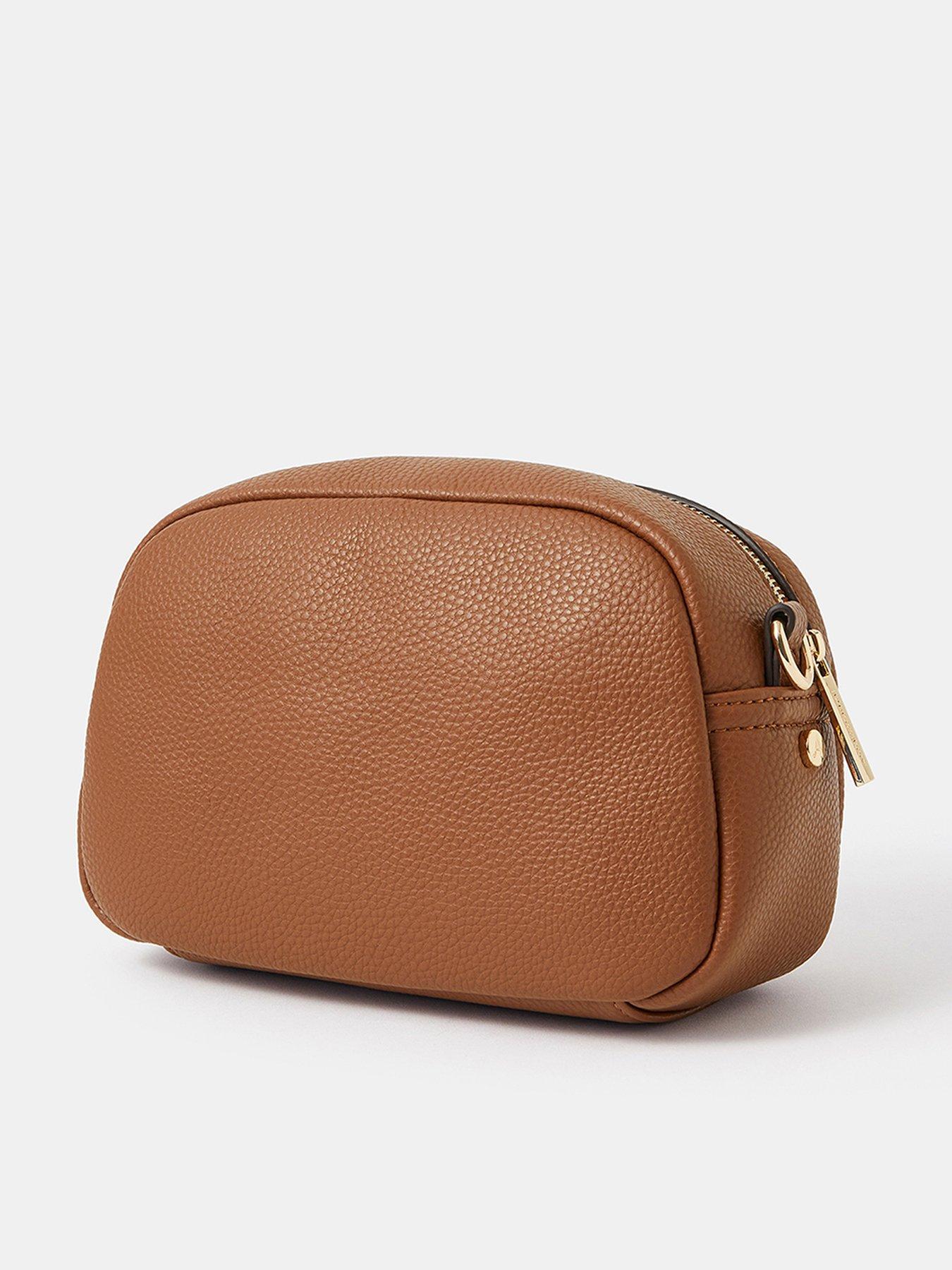 Image 2 of 3 of Accessorize Webbing Strap Small Crossbody Bag - Light Brown