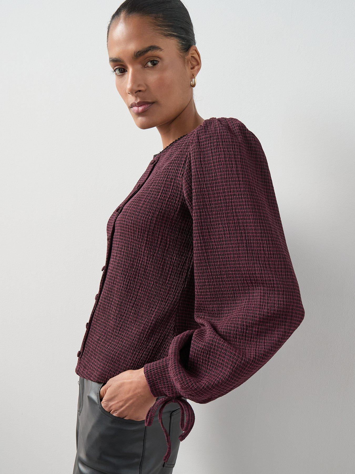 the-very-collection-gingham-check-lace-trim-top-printoutfit