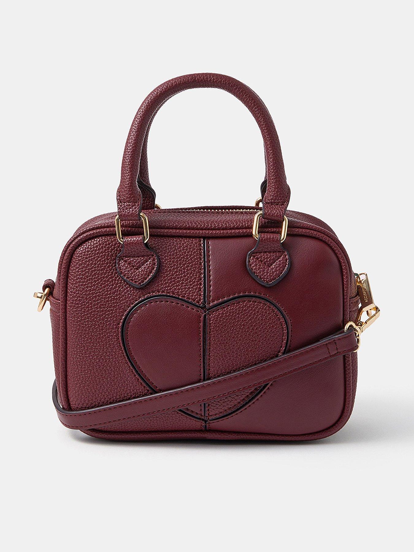 Accessorize Heart Crossbody Bag - Red