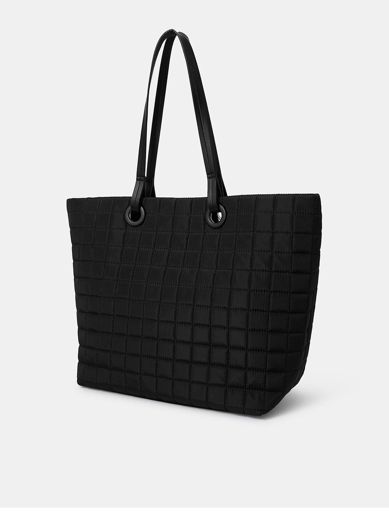 Image 3 of 5 of Accessorize Quilted Nylon Tote Bag - Black