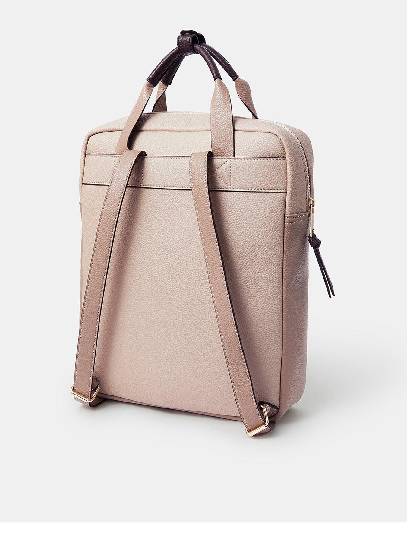Image 3 of 5 of Accessorize Pocket Top Handle Backpack - Brown