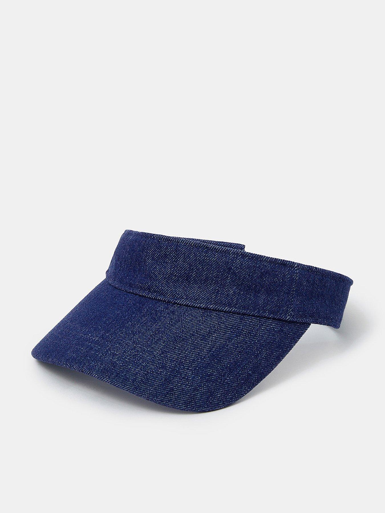 Image 1 of 4 of Accessorize Denim Sun Visor - Blue