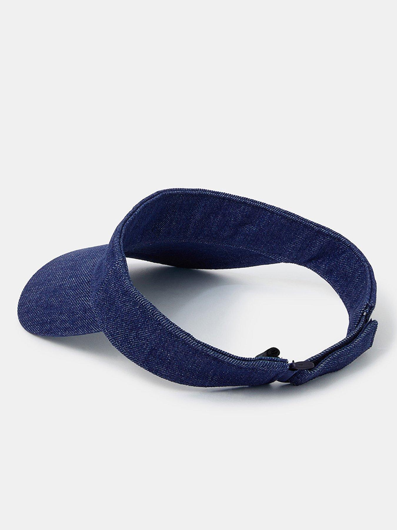 Image 3 of 4 of Accessorize Denim Sun Visor - Blue