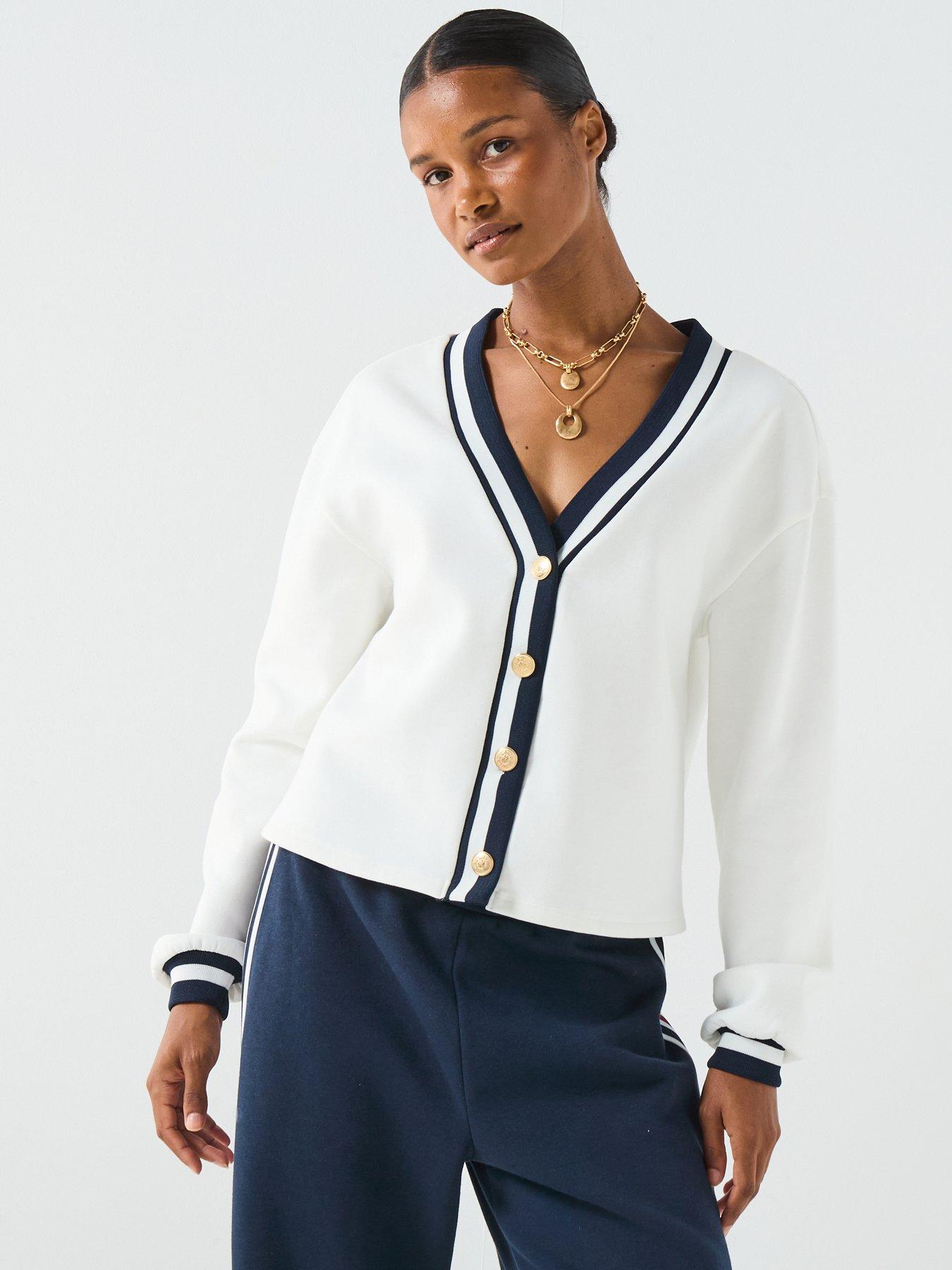 V by Very Button Up Sweatshirt - Cream