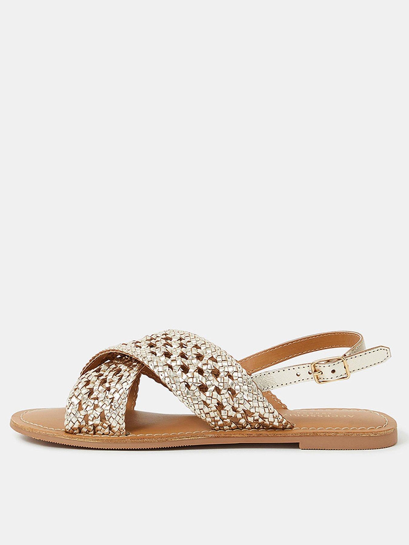 accessorize-woven-metallic-cross-strap-sandals-goldfront