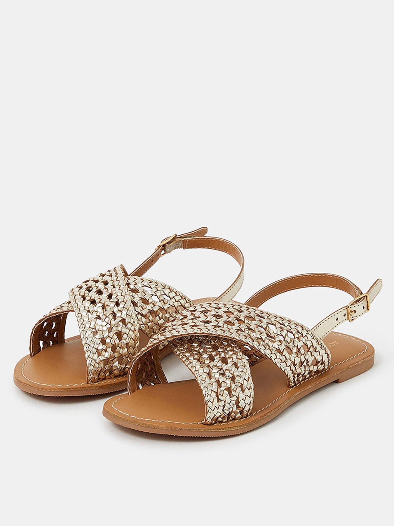 accessorize-woven-metallic-cross-strap-sandals-goldstillFront