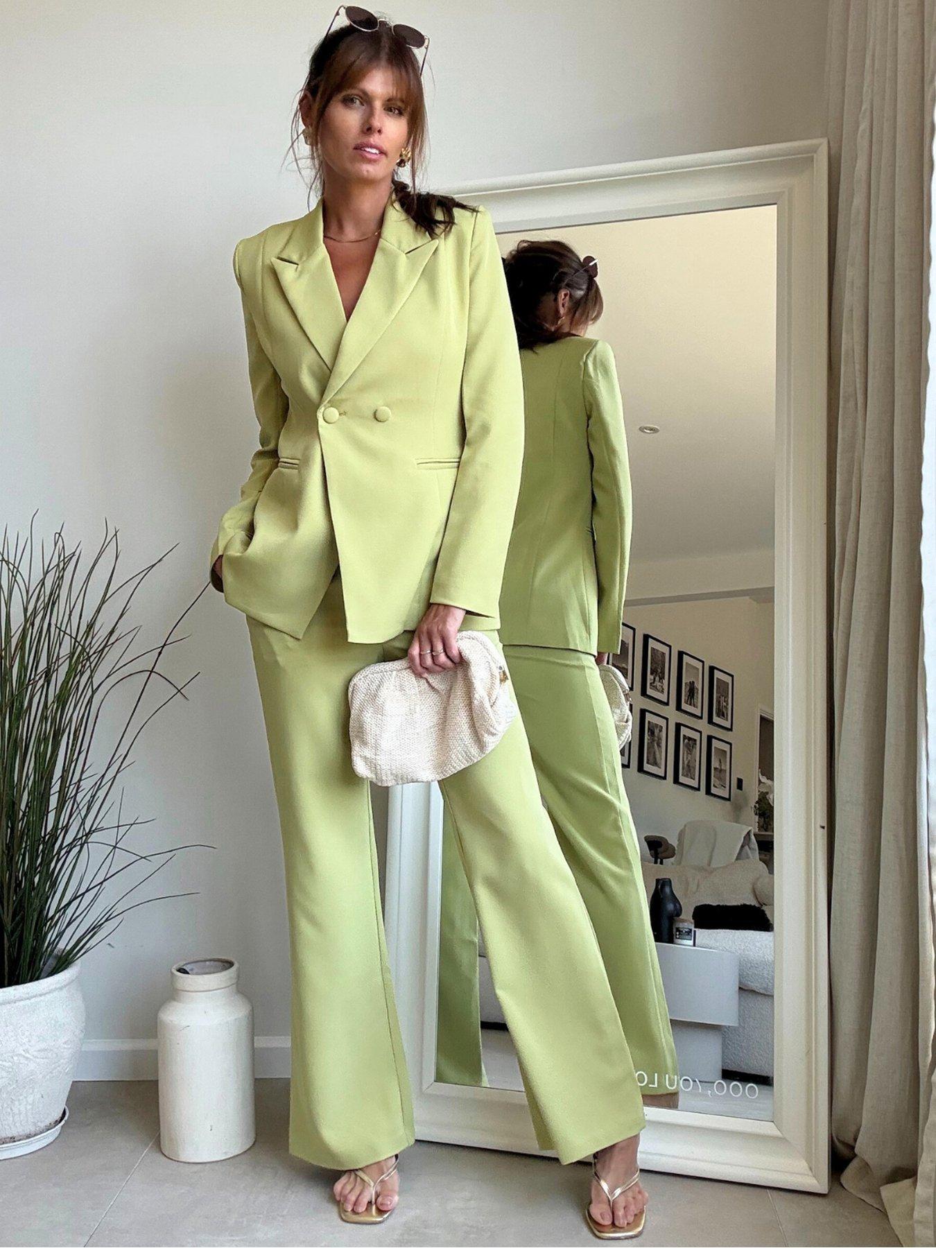 Style Cheat Double Breasted Blazer - Green