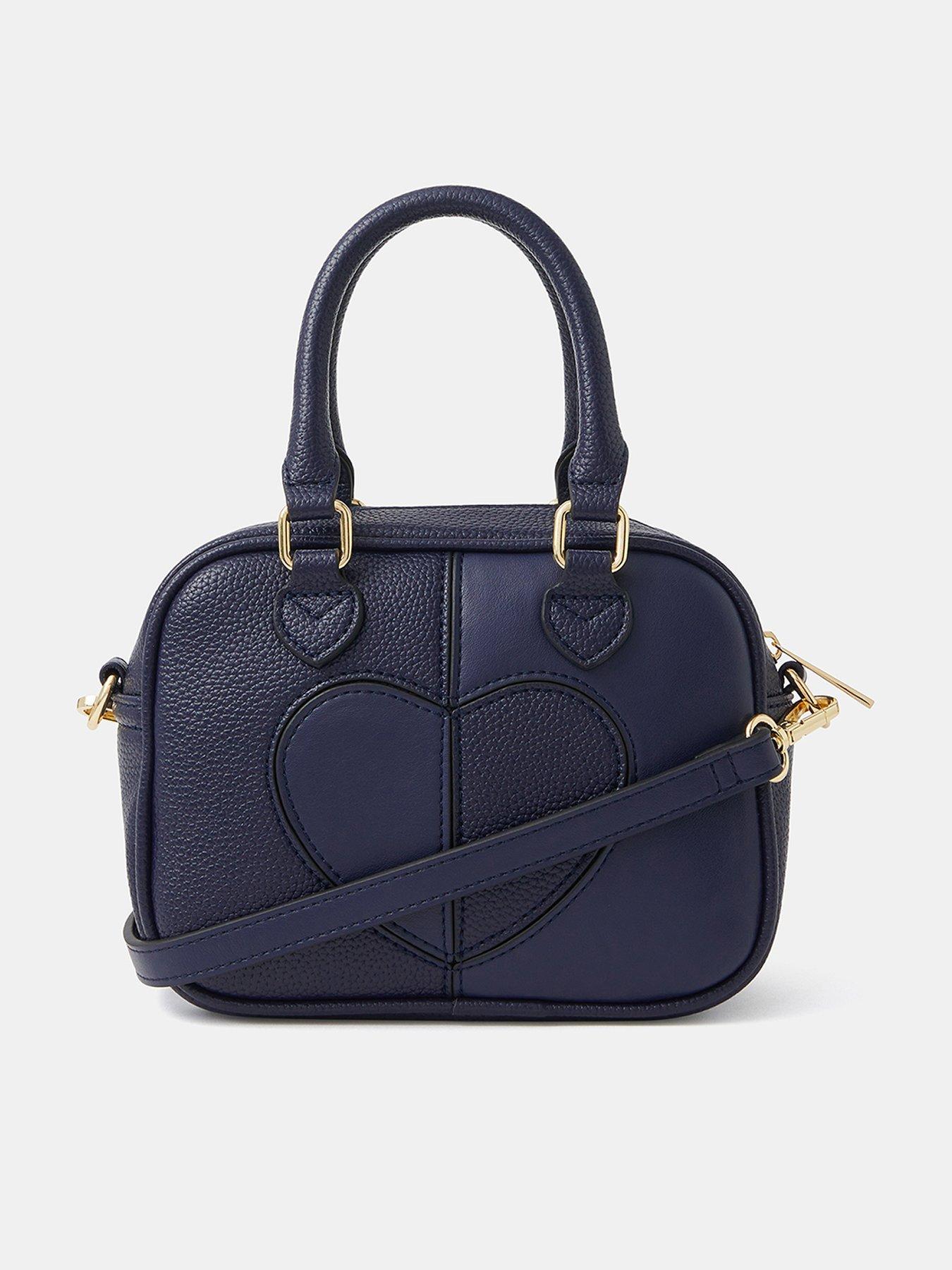 Accessorize Heart Crossbody Bag - Navy