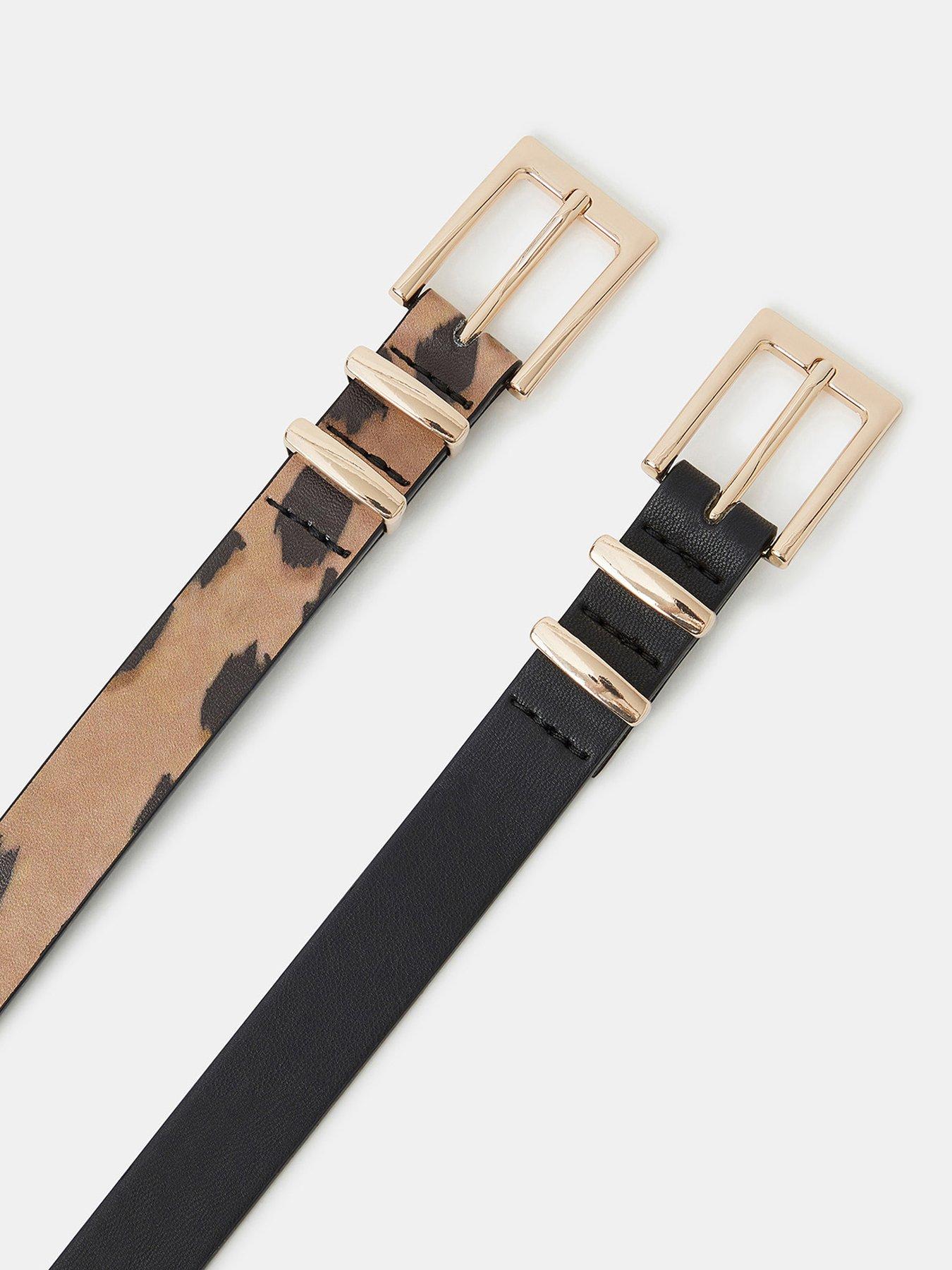 Image 4 of 4 of Accessorize 2-pack Skinny Belts - Multi