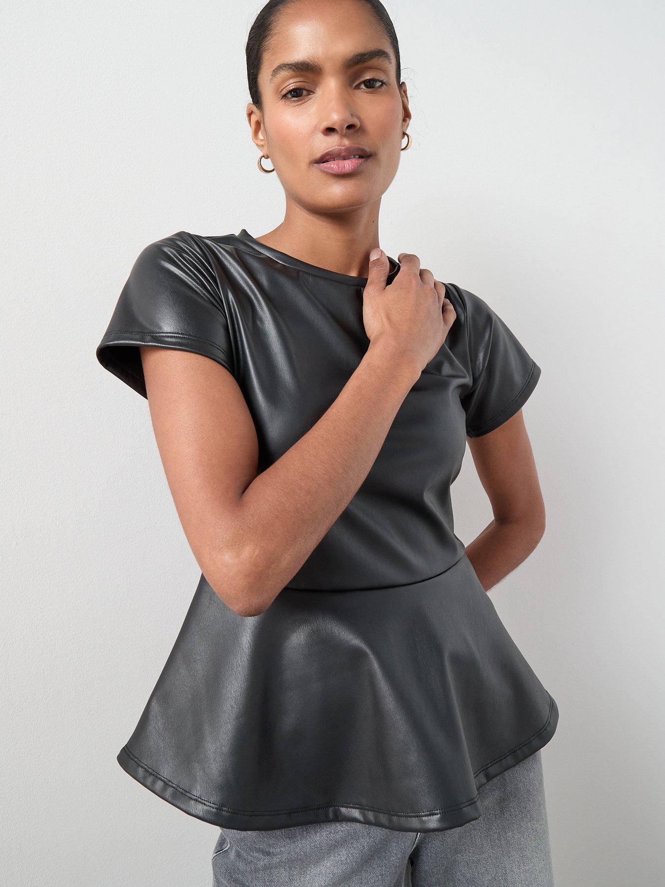 the-very-collection-pu-seam-detail-peplum-top-blackoutfit