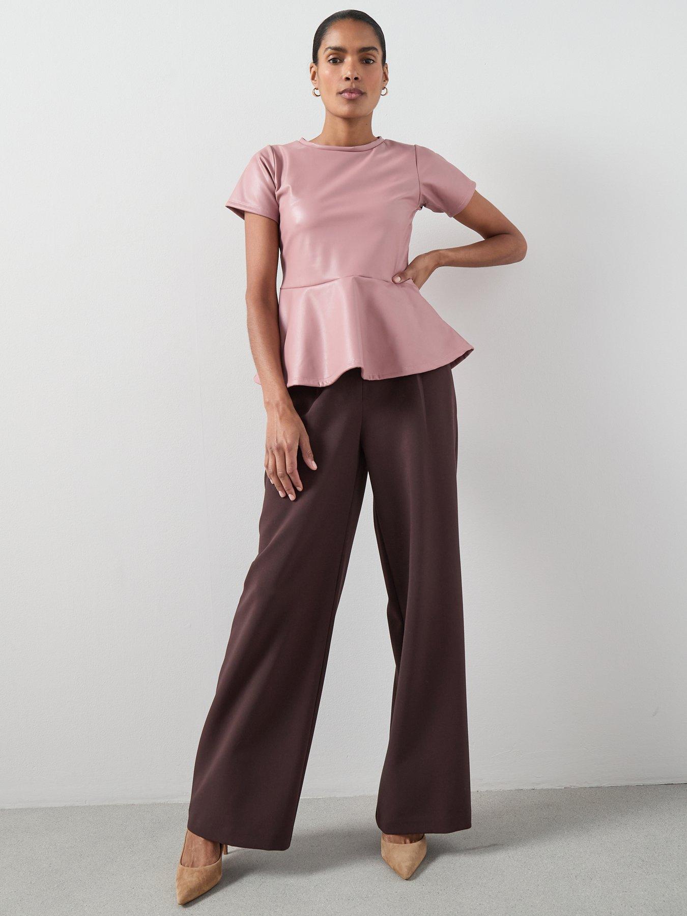 the-very-collection-pu-seam-detail-peplum-top-pinkback