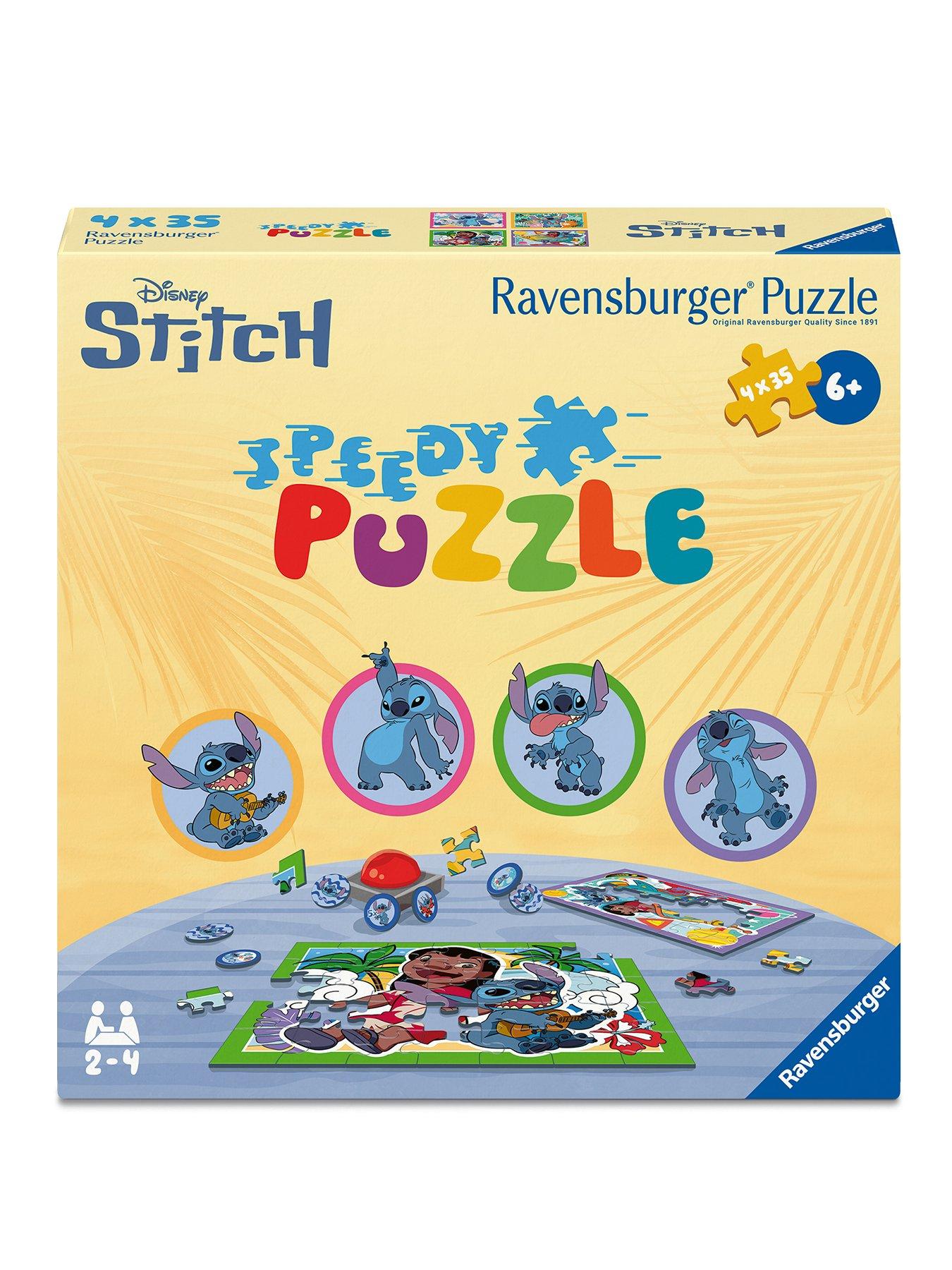 Image 1 of 6 of Disney Stitch Speedy Puzzle &ndash; 4x 35-Piece Jigsaw Puzzle Speed Challenge Game